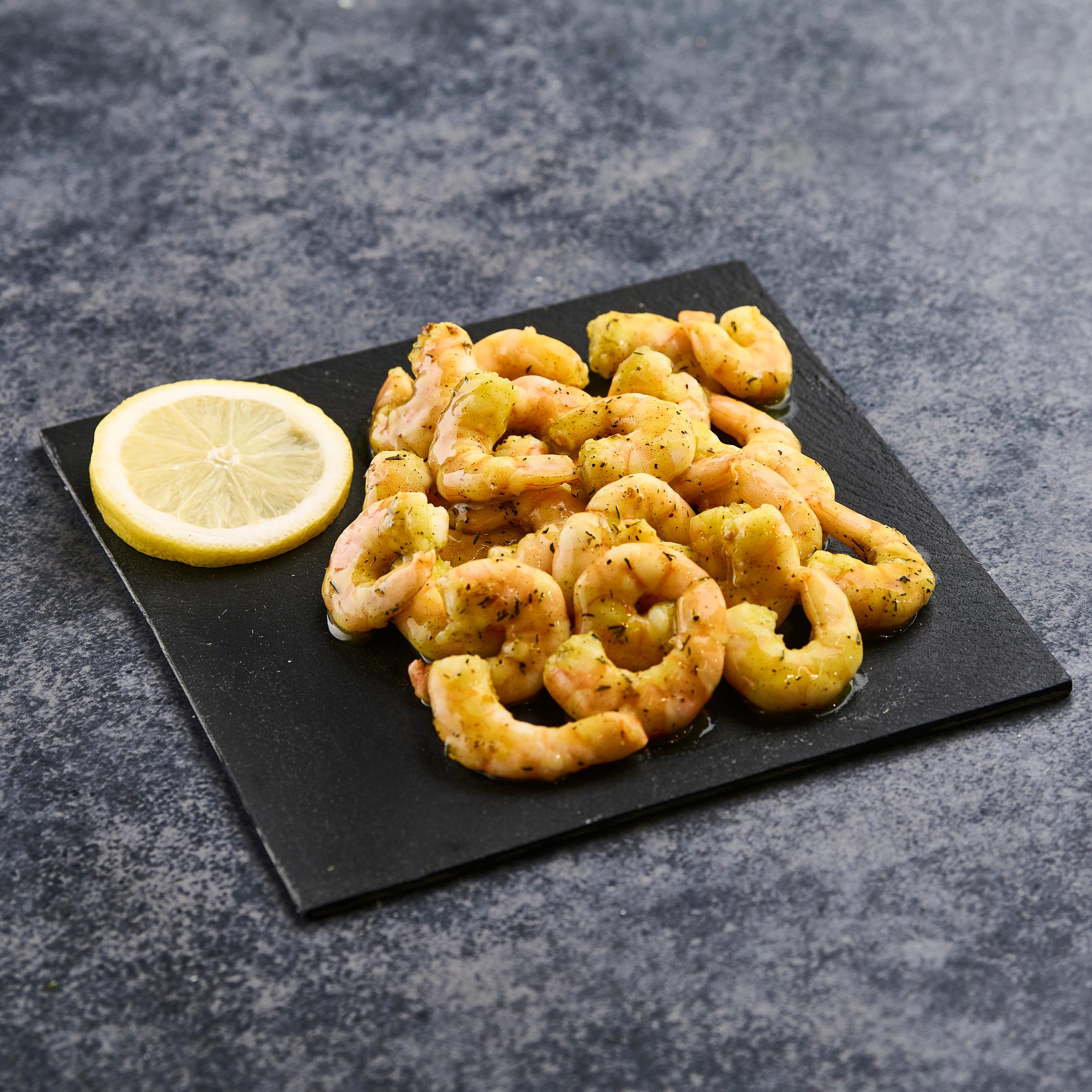 MON POISSONNIER Crevettes décortiquées marinées thym citron 3 portions 150 g à 250 g