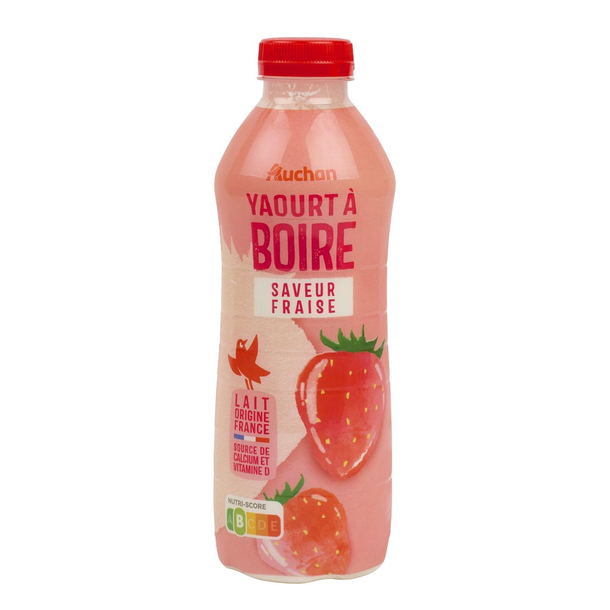 AUCHAN Yaourt à boire saveur fraise 850g