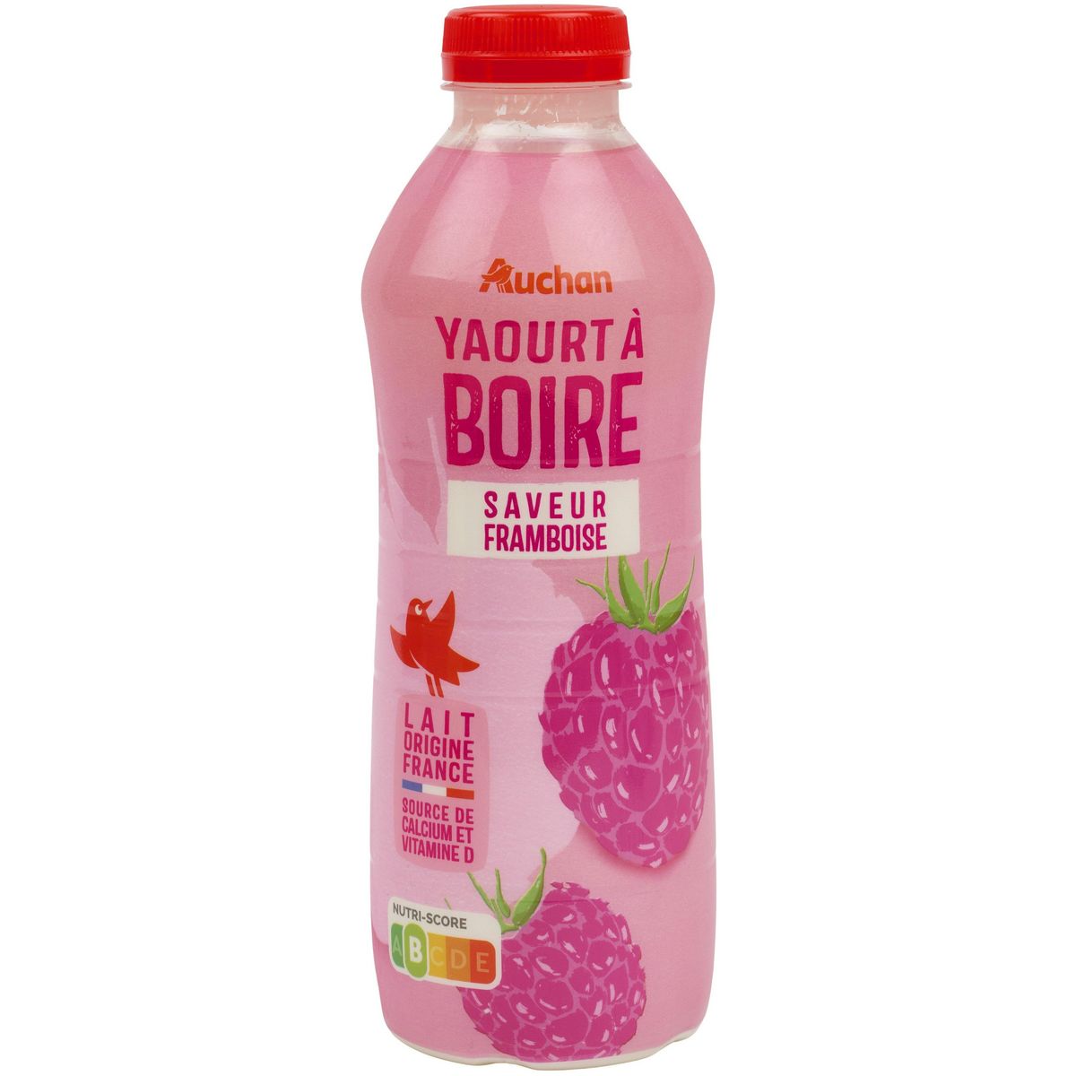 AUCHAN Yaourt à boire saveur framboise 850g