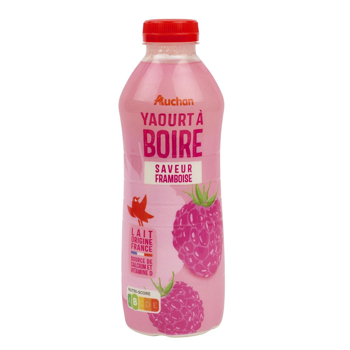 AUCHAN Yaourt à boire saveur framboise 850g