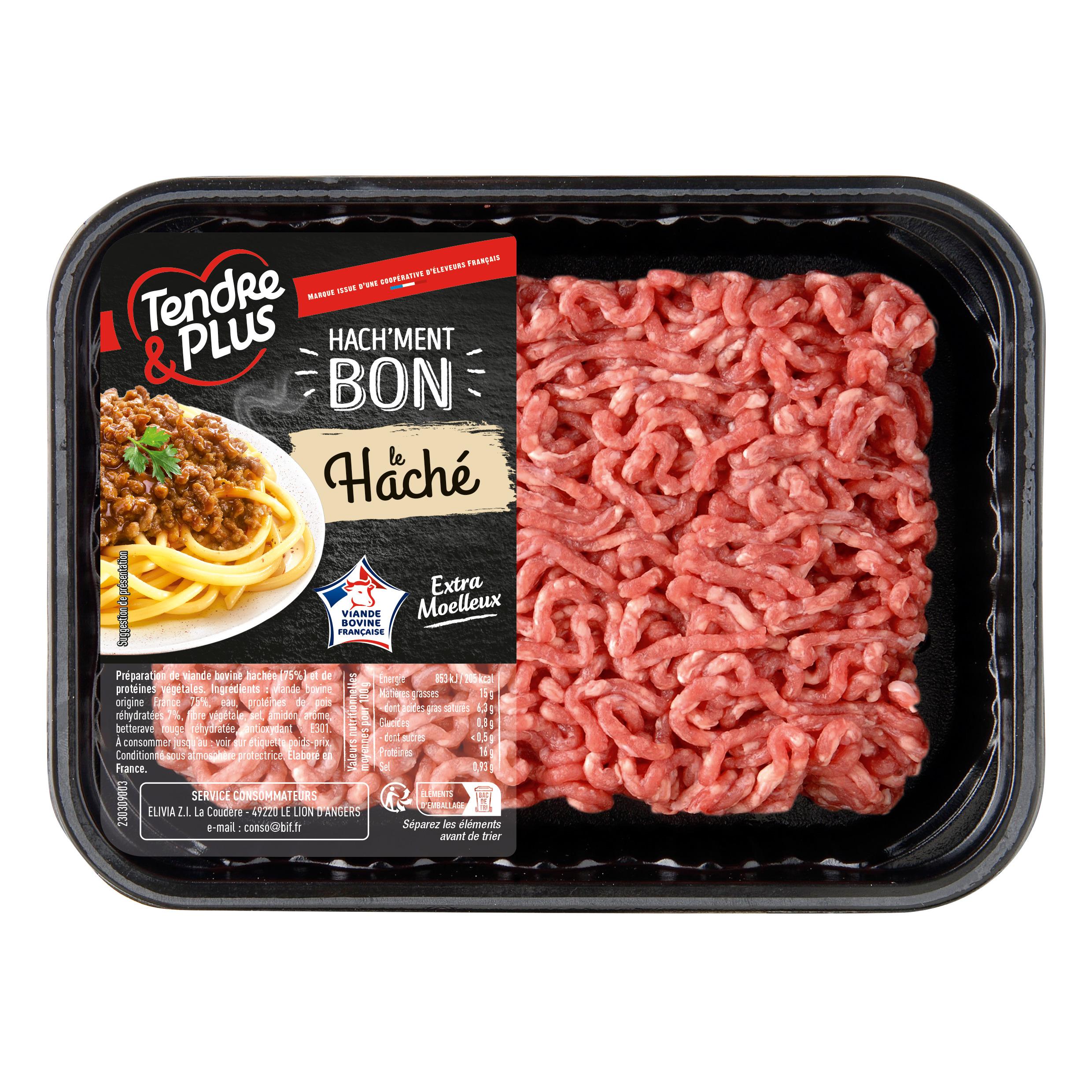 TENDRE & PLUS Viande hachée 15% vrac 500g
