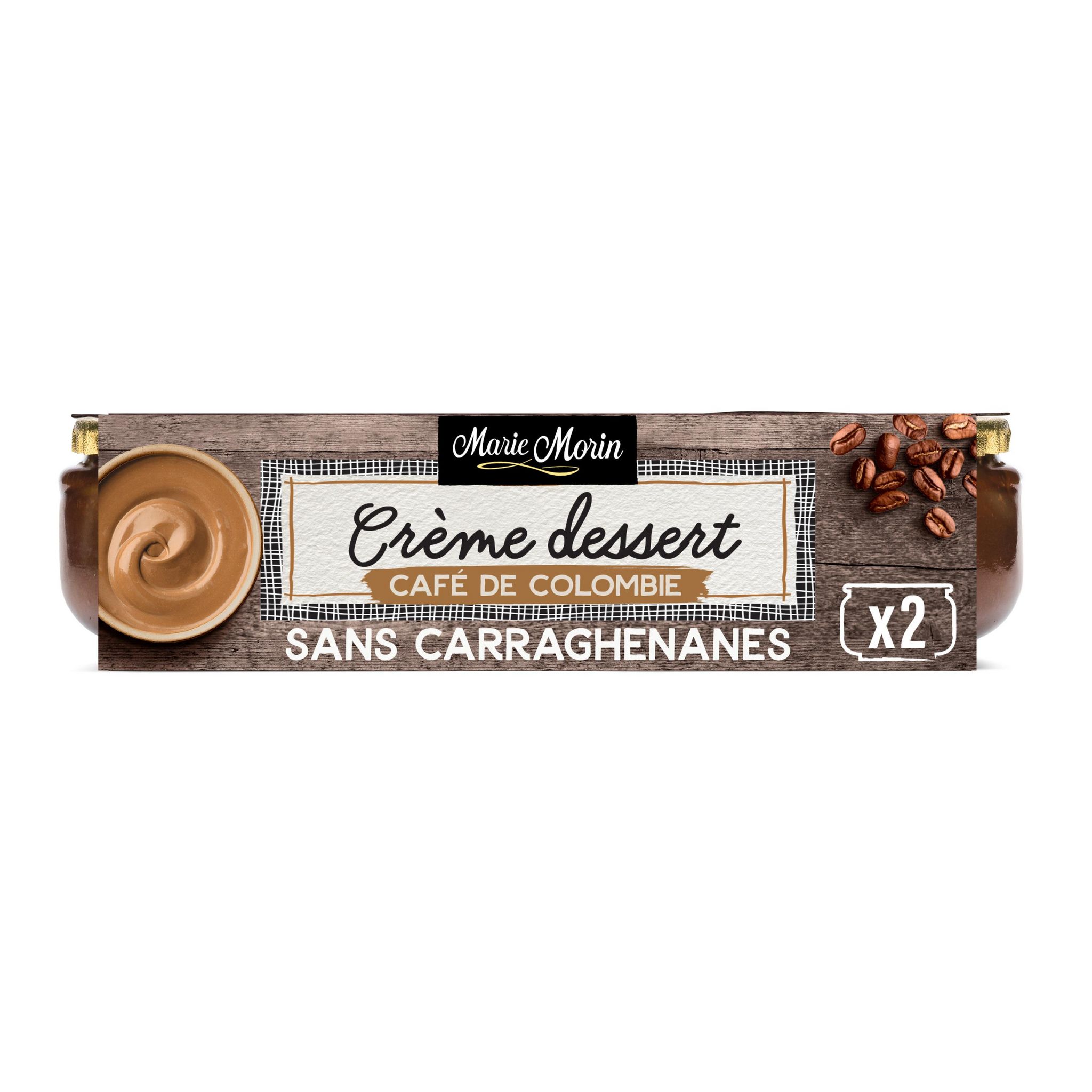 MARIE MORIN Crème dessert au café de Colombie 2x120g