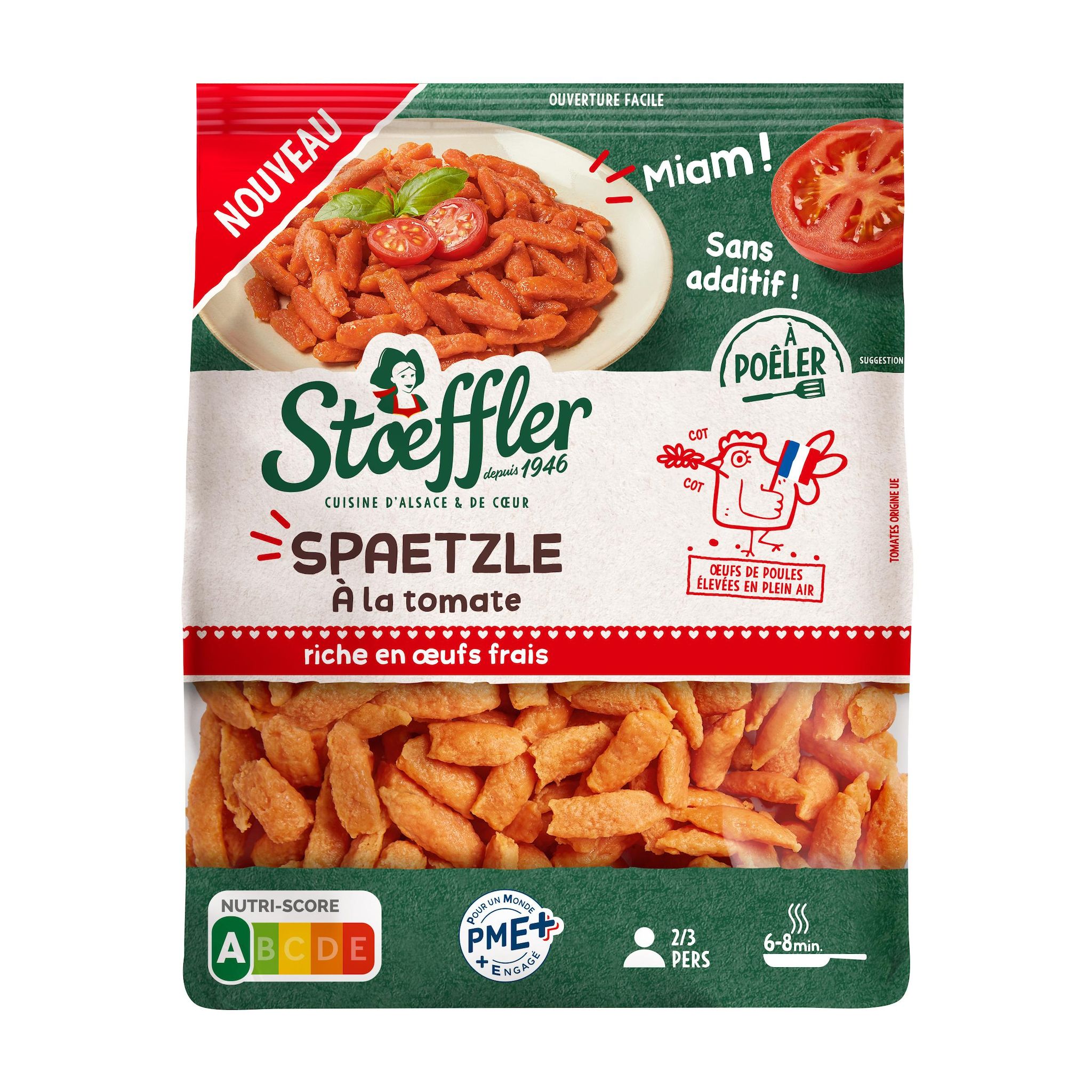 STOEFFLER Spaetzle à la tomate 2/3 parts 300g