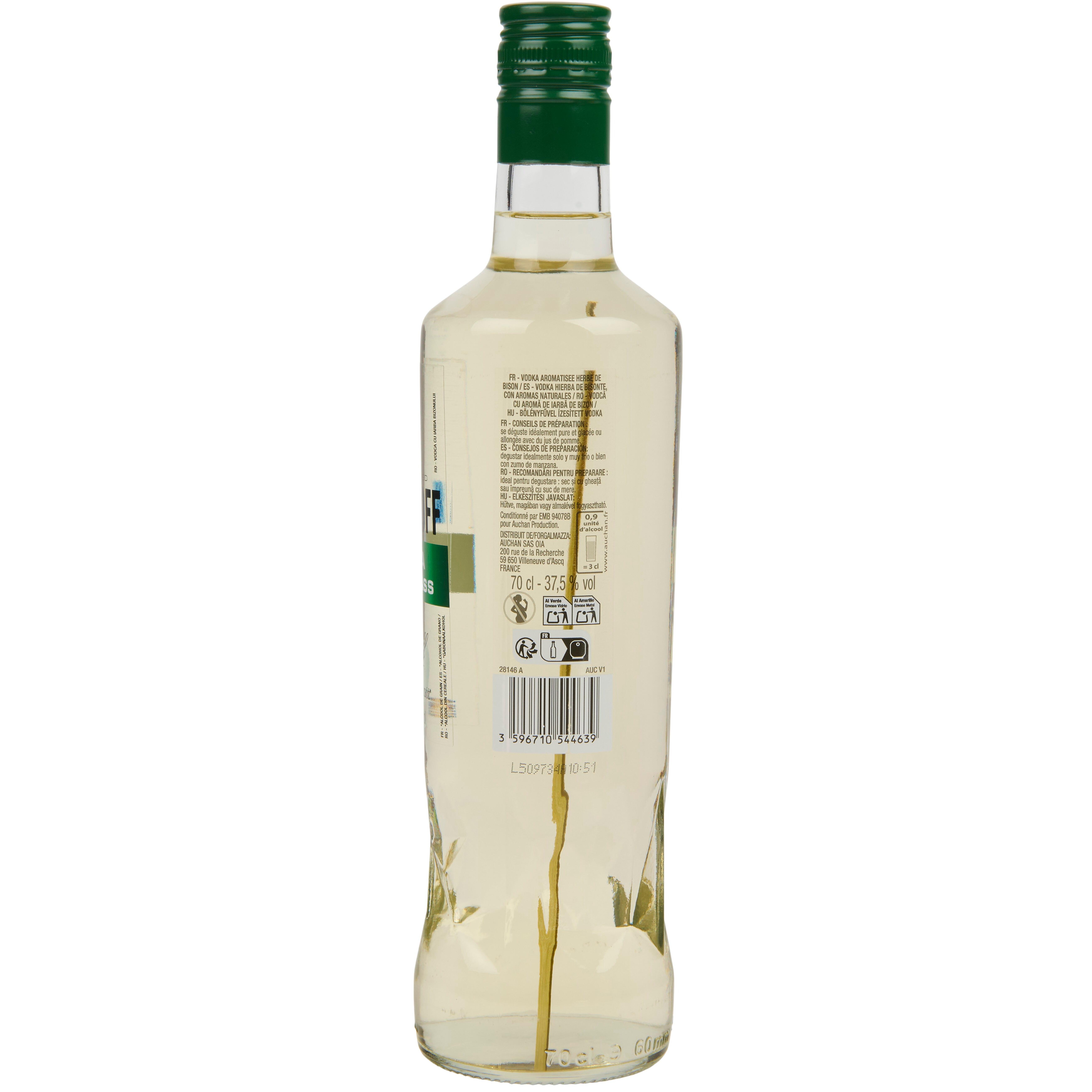 Voir la diapositive 2 : DWORAKOFF Vodka à l'herbe de bison 37.5% 70cl
