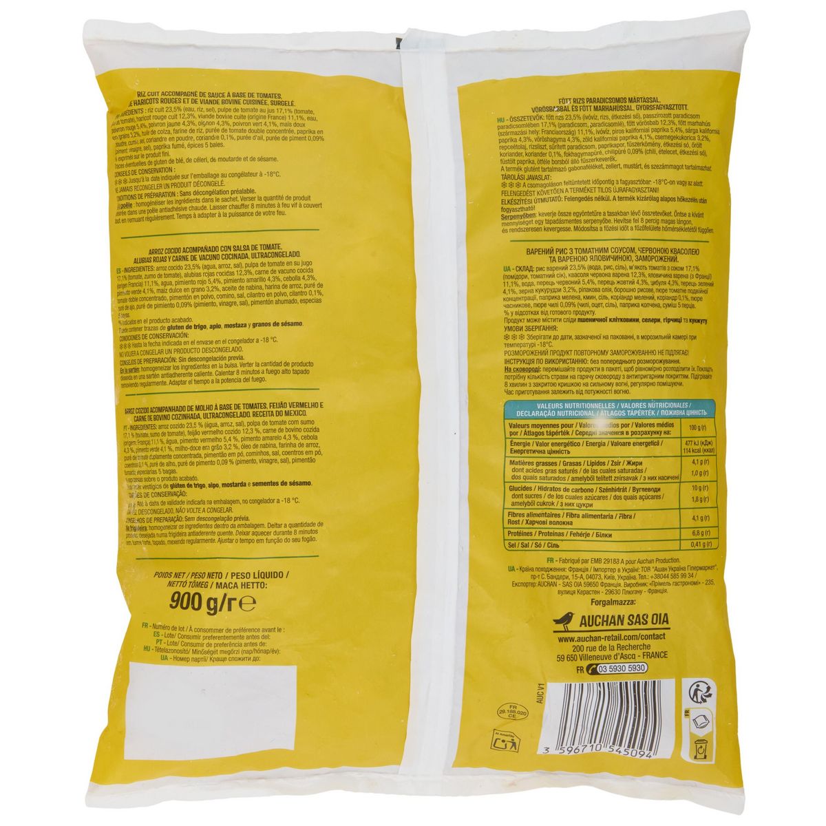 AUCHAN Chili con carne 900g