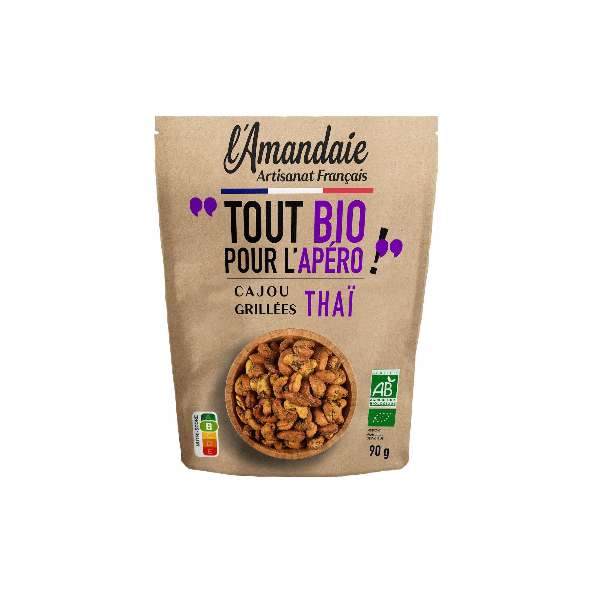L'AMANDAIE Noix de cajou grillées thaï bio 90g