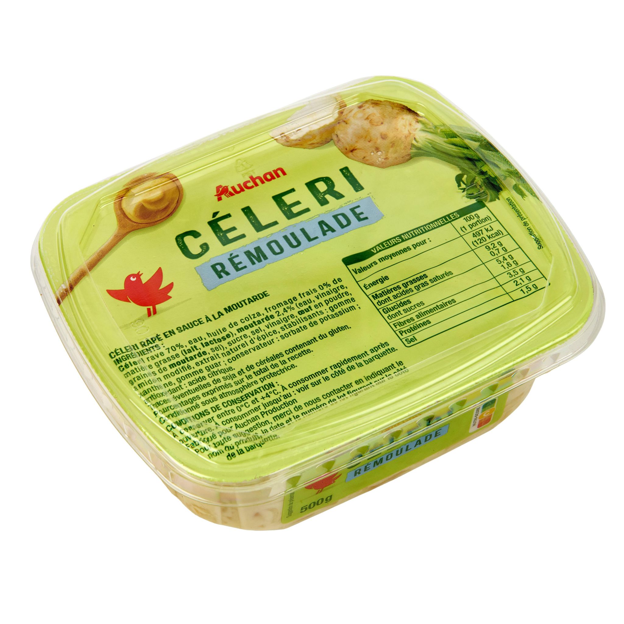 Voir la diapositive 2 : AUCHAN Céleri rémoulade 500g