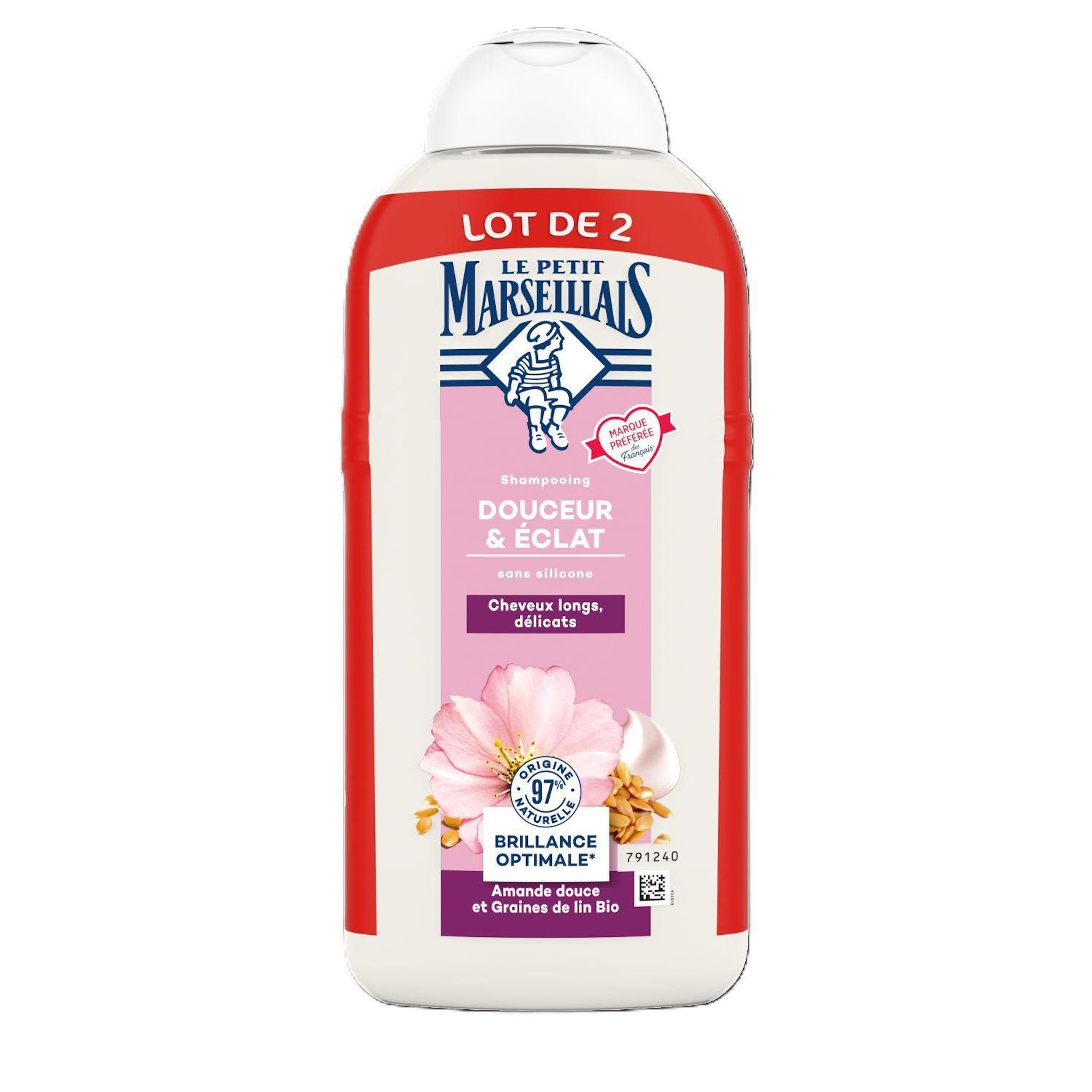 LE PETIT MARSEILLAIS Shampooing douceur et éclat cheveux longs délicats 2x300ml