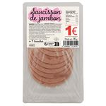 Saucisson de jambon tranché Env 7 tranches 80g