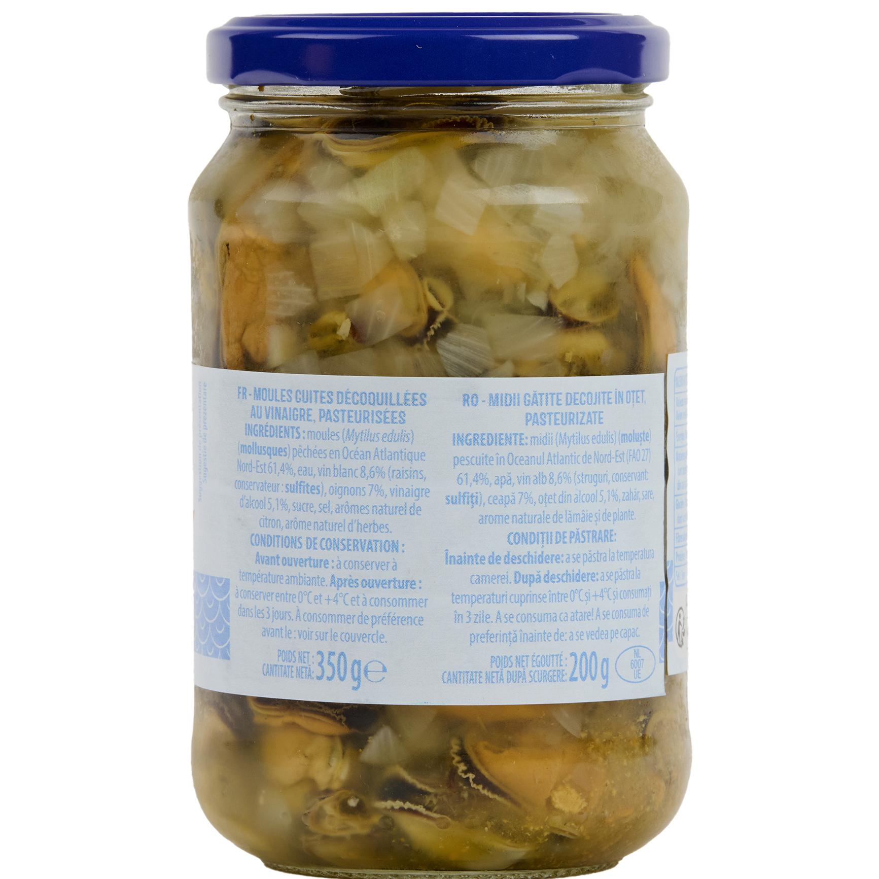 Voir la diapositive 2 : AUCHAN Moules apéritif MSC 350g