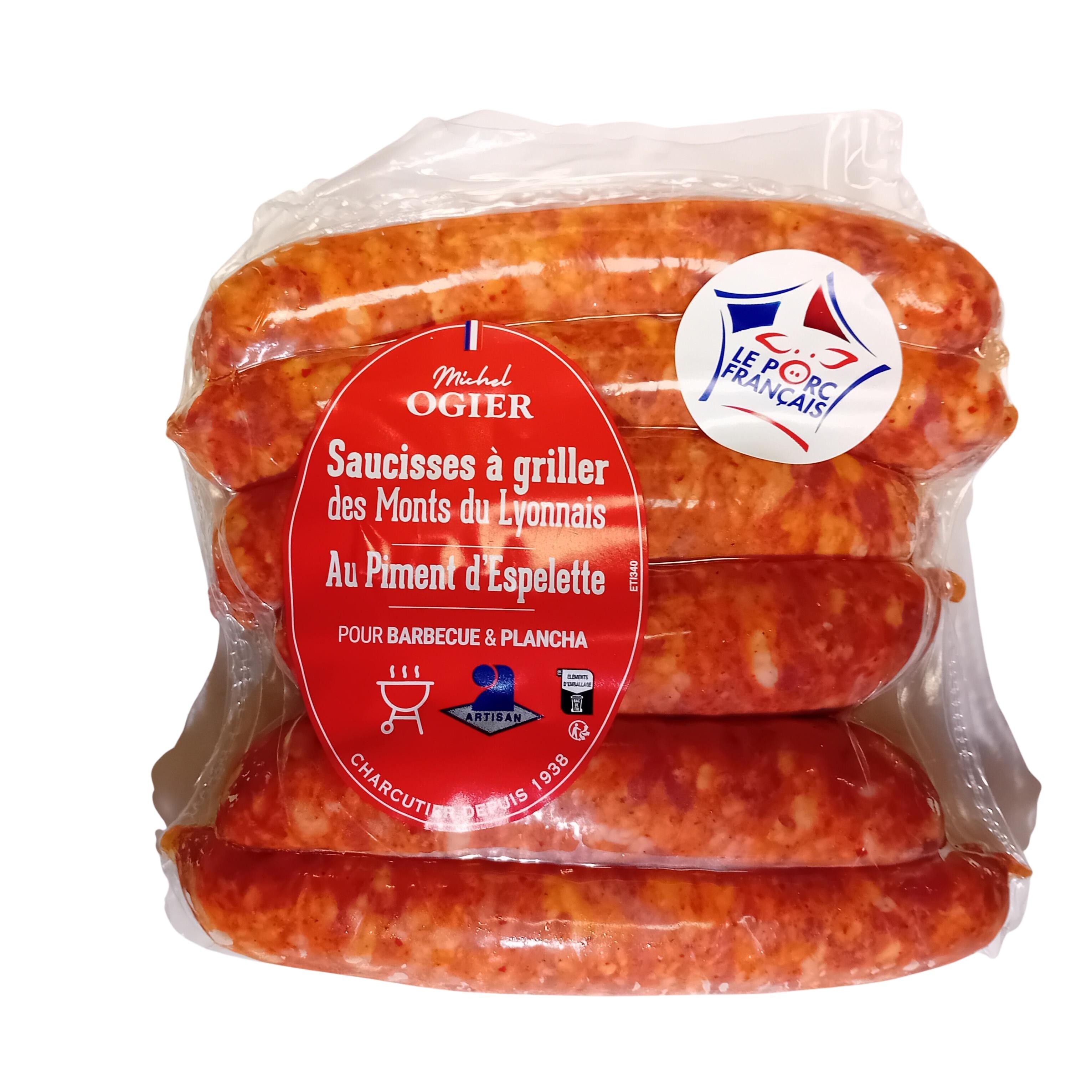 ARGAL Saucisse à griller au piment d'Espelette 6 pièces 480g
