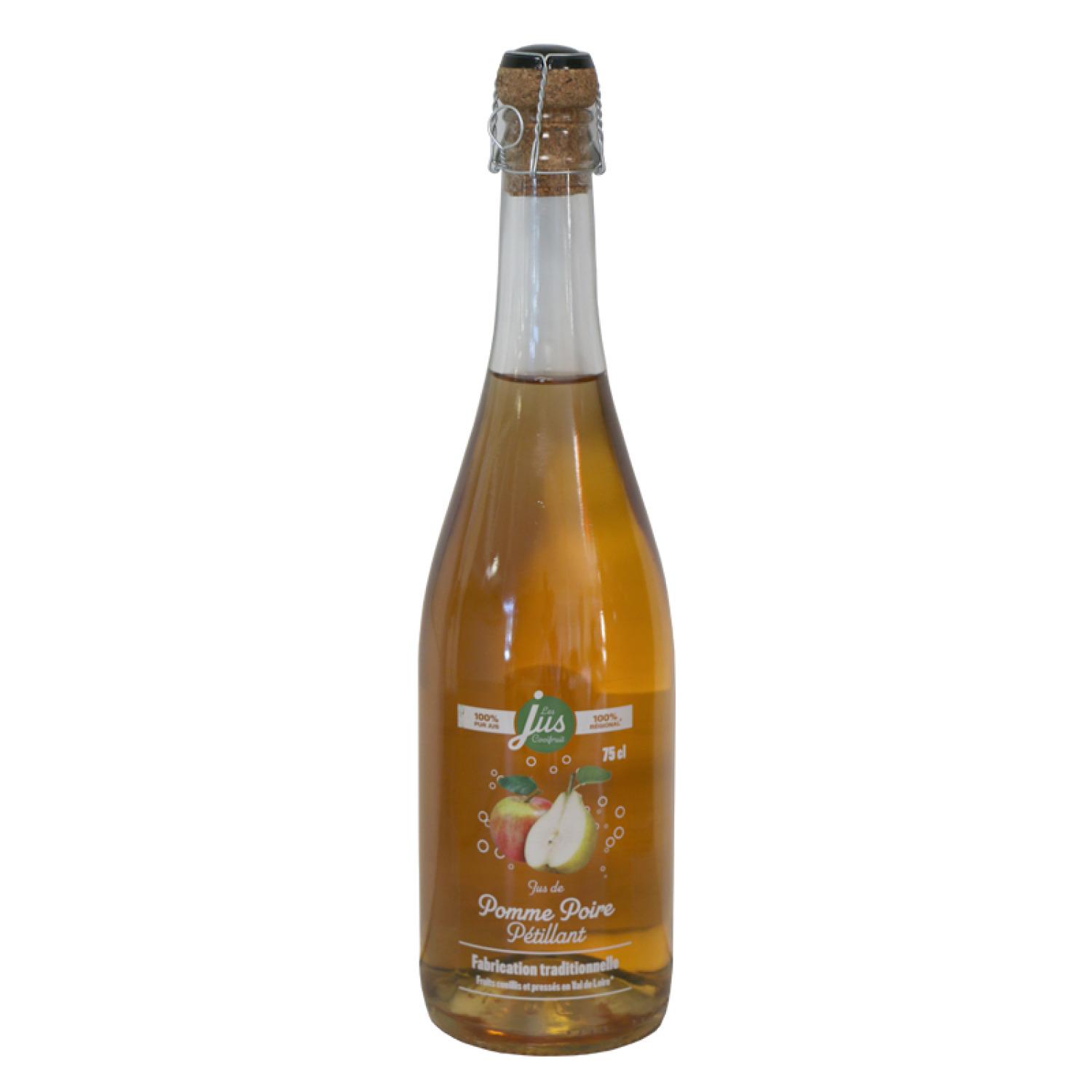 COVIFRUIT Jus de pomme poire pétillant 75cl