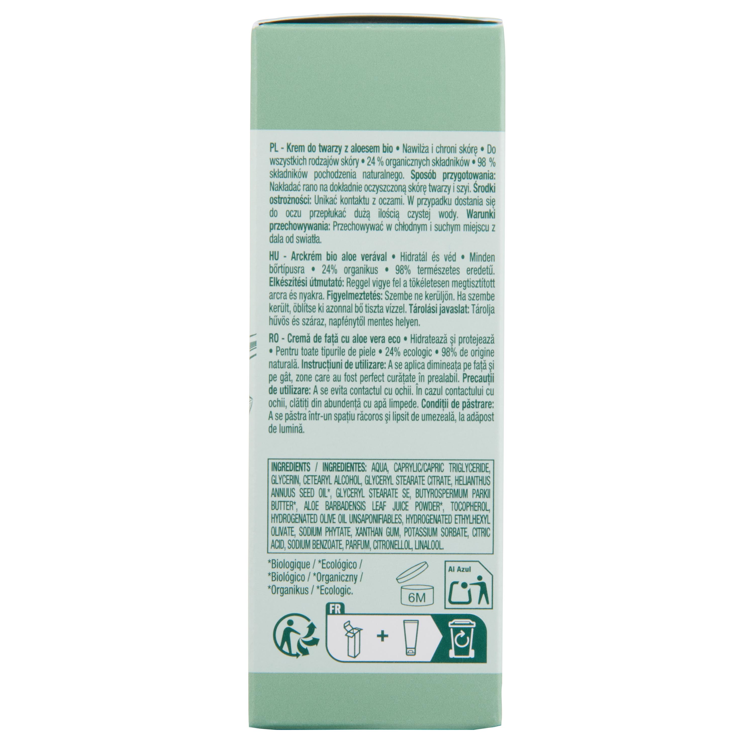 Voir la diapositive 5 : COSMIA BIO Crème hydratante et protectrice à l'aloé véra pour tous types de peaux 50ml