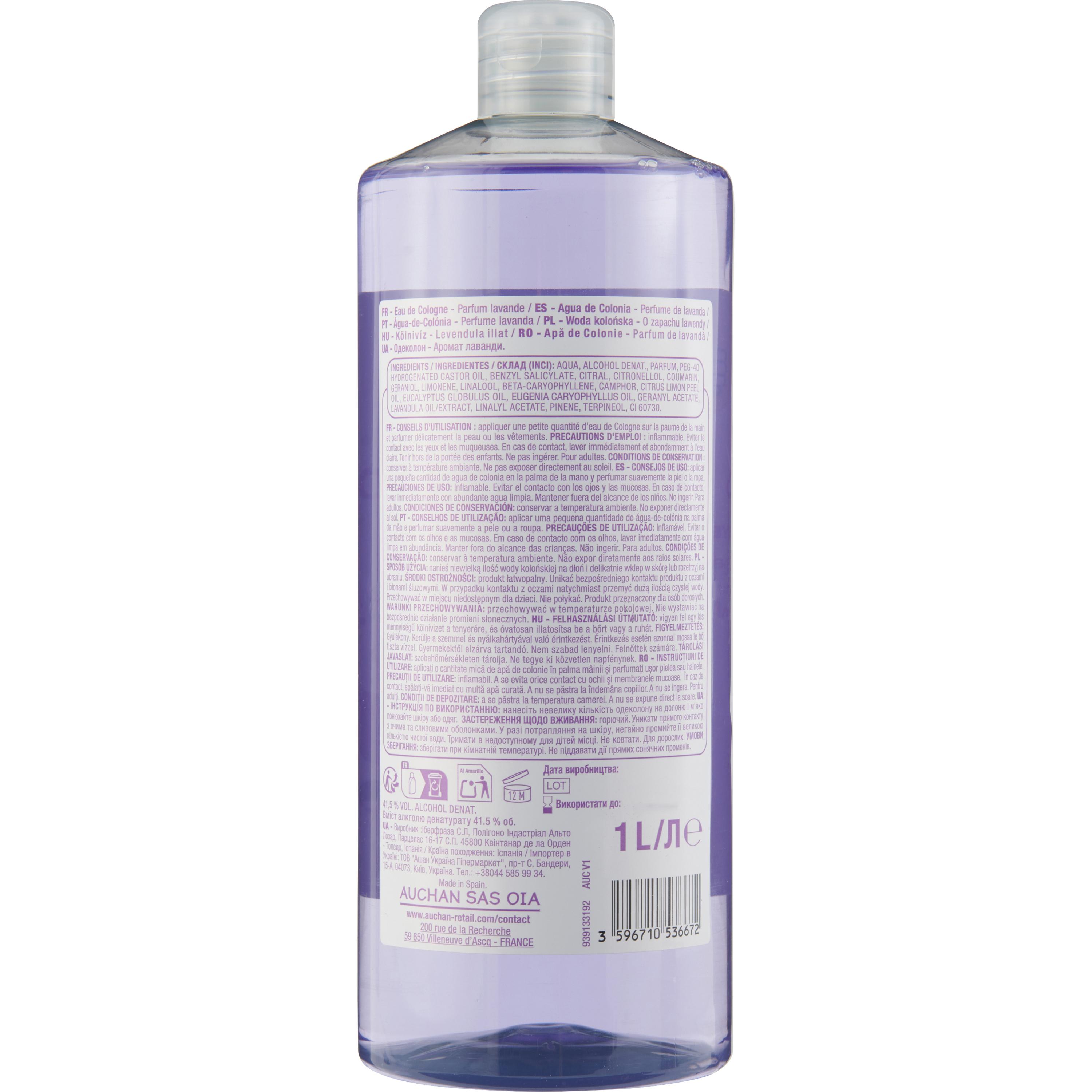 Voir la diapositive 2 : POUCE Eau de Cologne lavande 1l