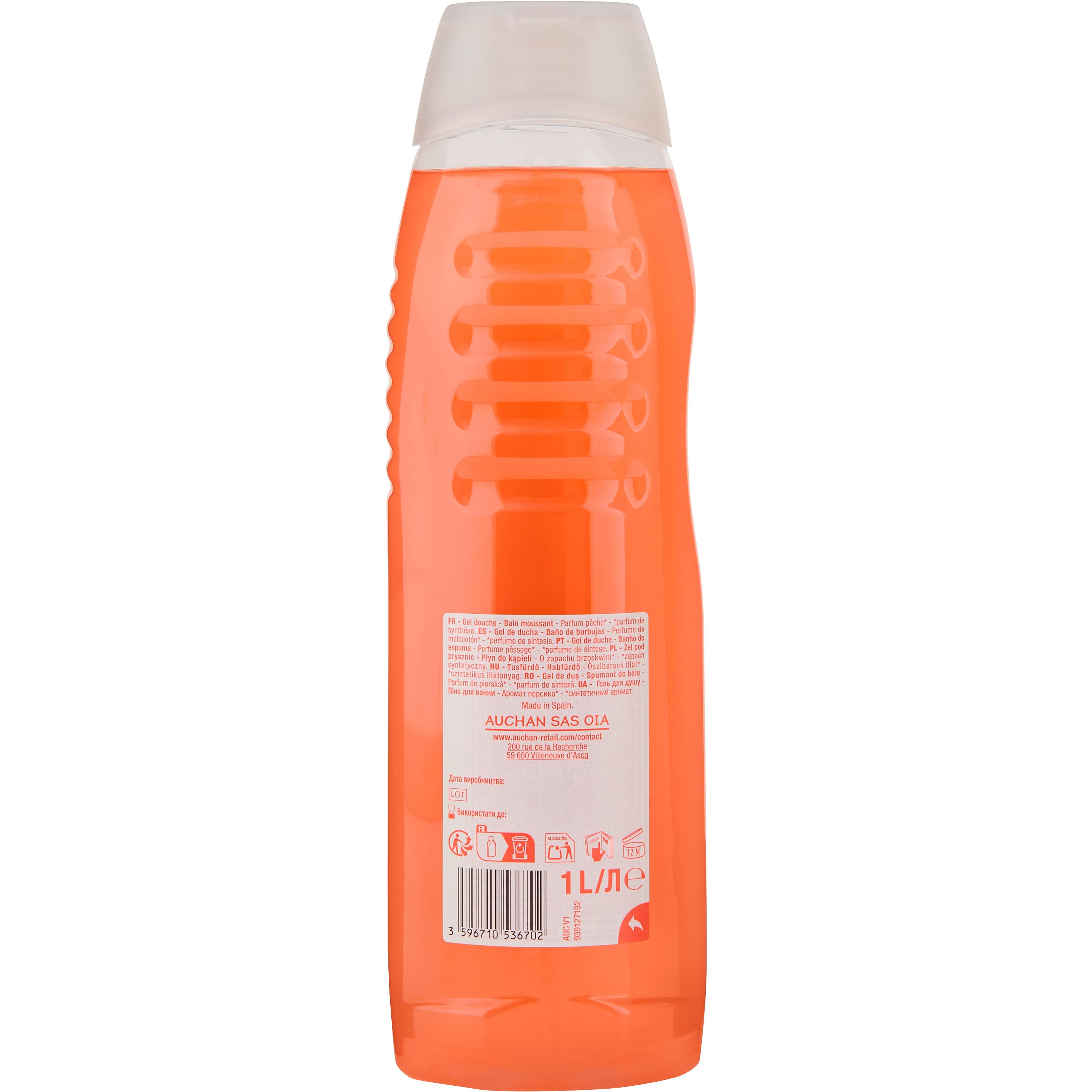 Voir la diapositive 2 : POUCE Gel douche bain moussant pêche 1l