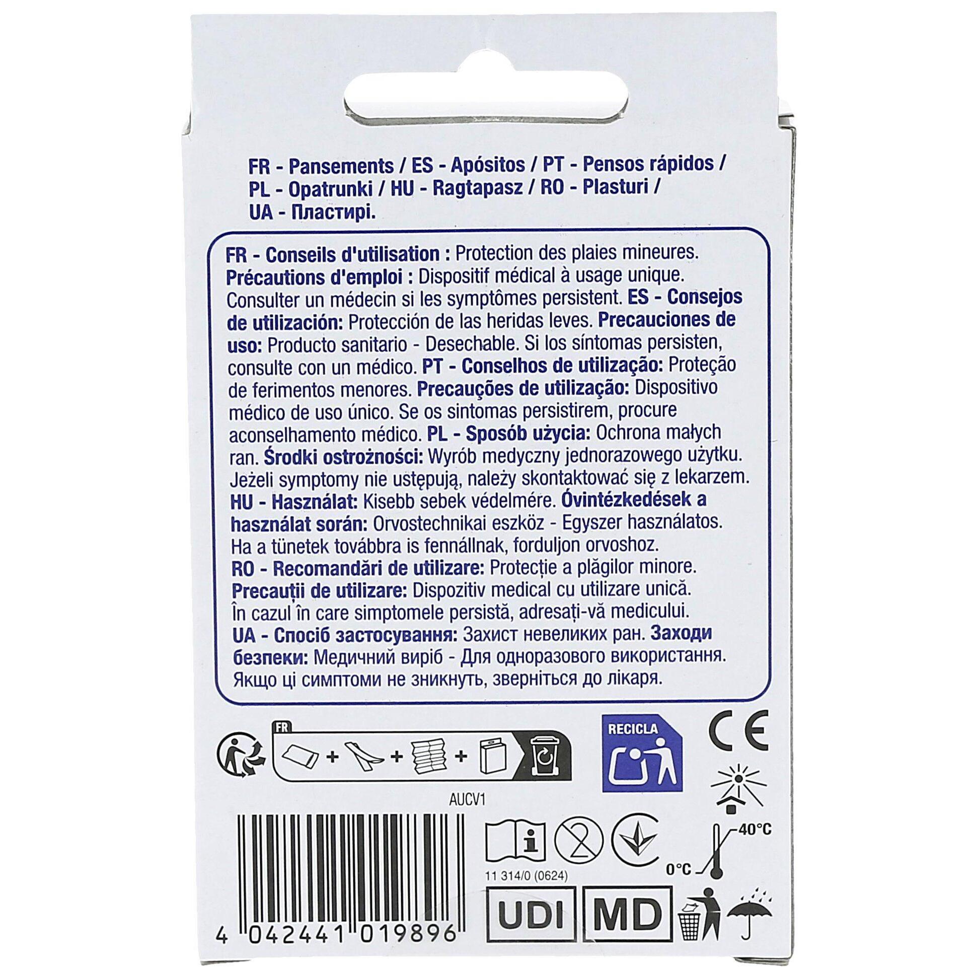 Voir la diapositive 3 : POUCE Pansements prédécoupés 30 pansements
