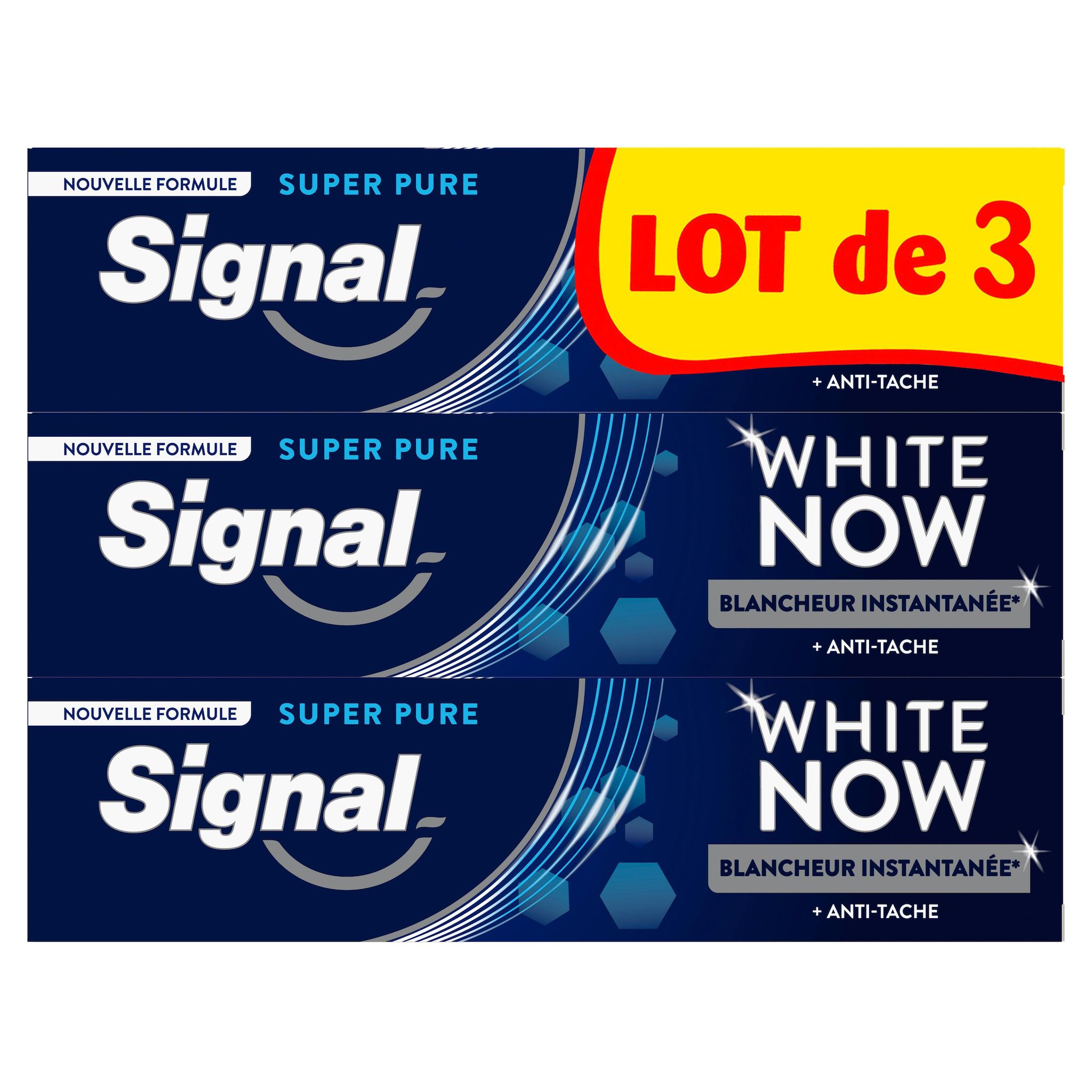 SIGNAL White Now Dentifrice super pure 3x75ml