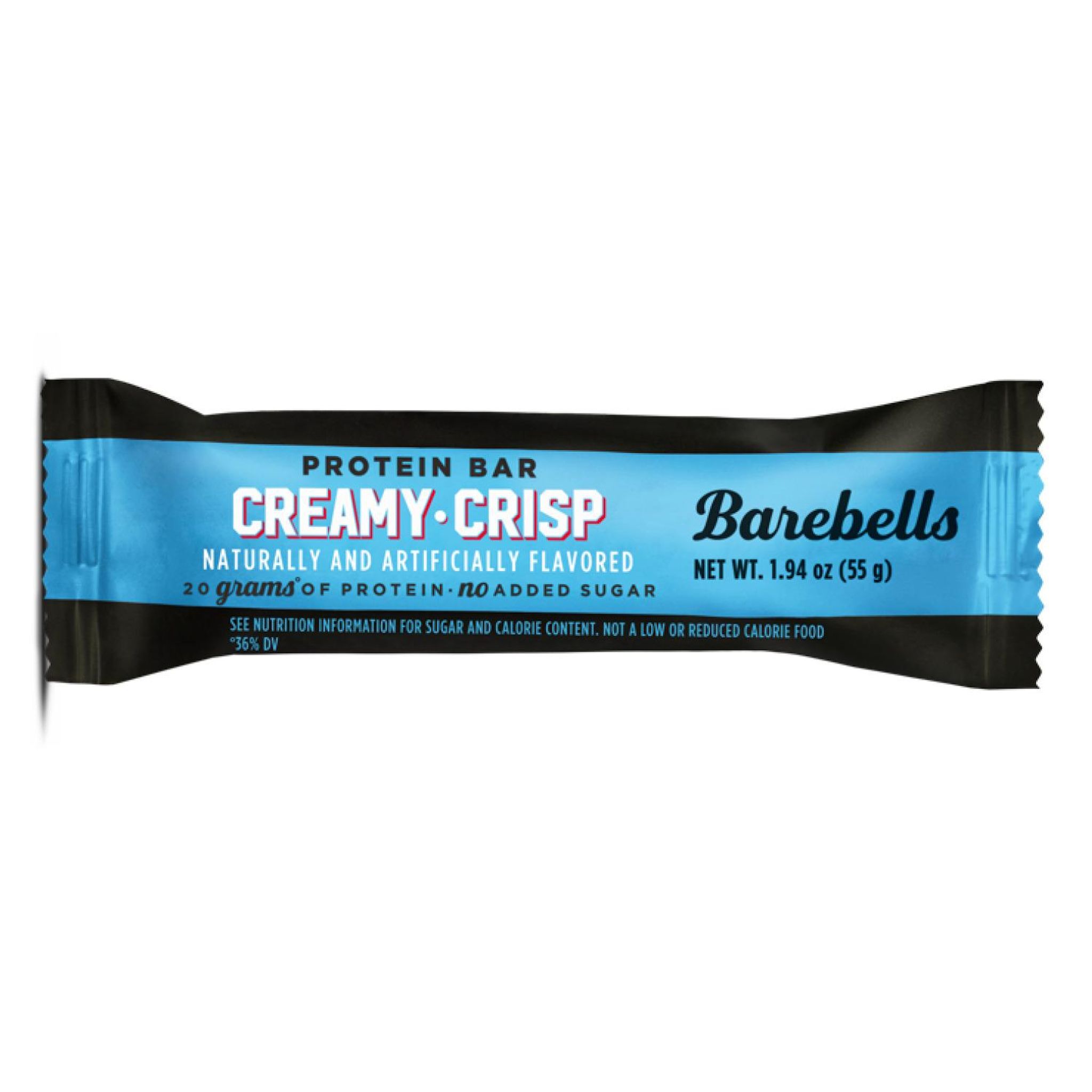 BAREBELLS Barre protéinée aux billes de soja croustillantes, chocolat au lait saveur caramel 55g