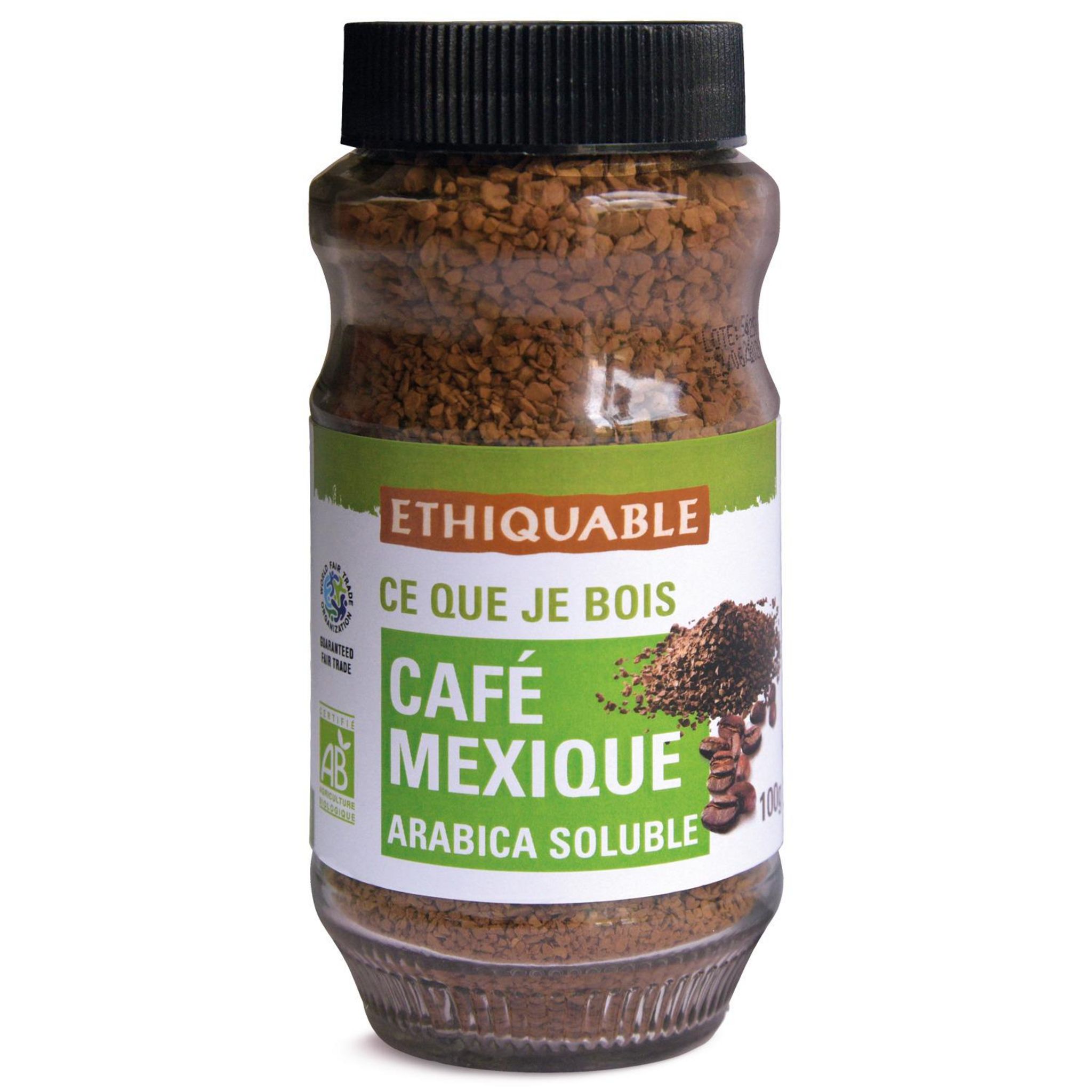 ETHIQUABLE Café soluble arabica Mexique 100g
