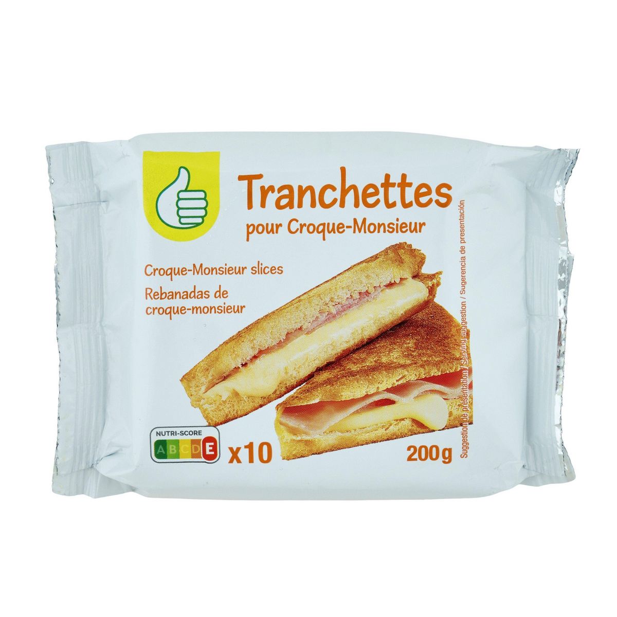 POUCE Toastinettes croque monsieur 10 tranches 200 g