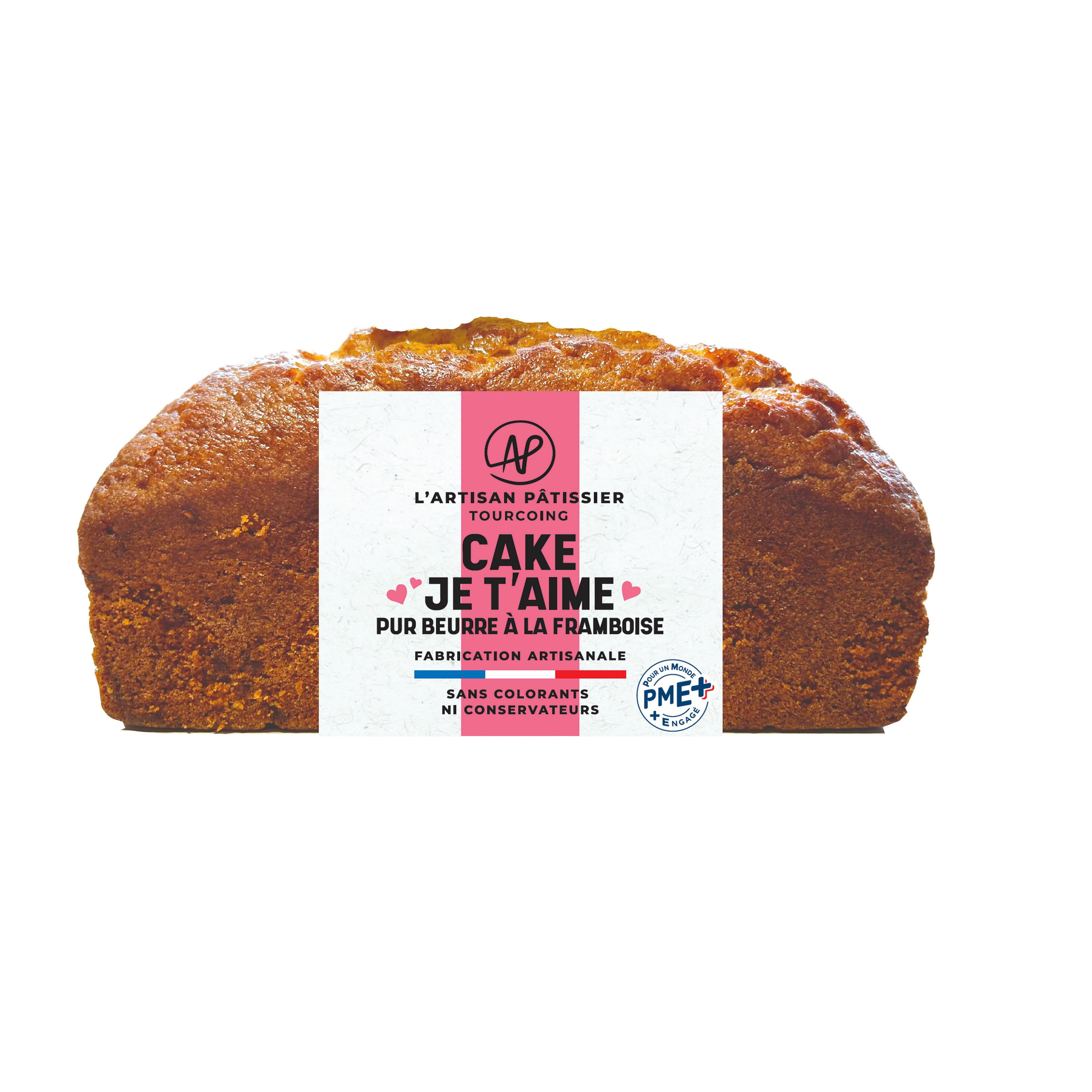 L'ARTISAN PATISSIER Cake je t'aime à la framboise 320g