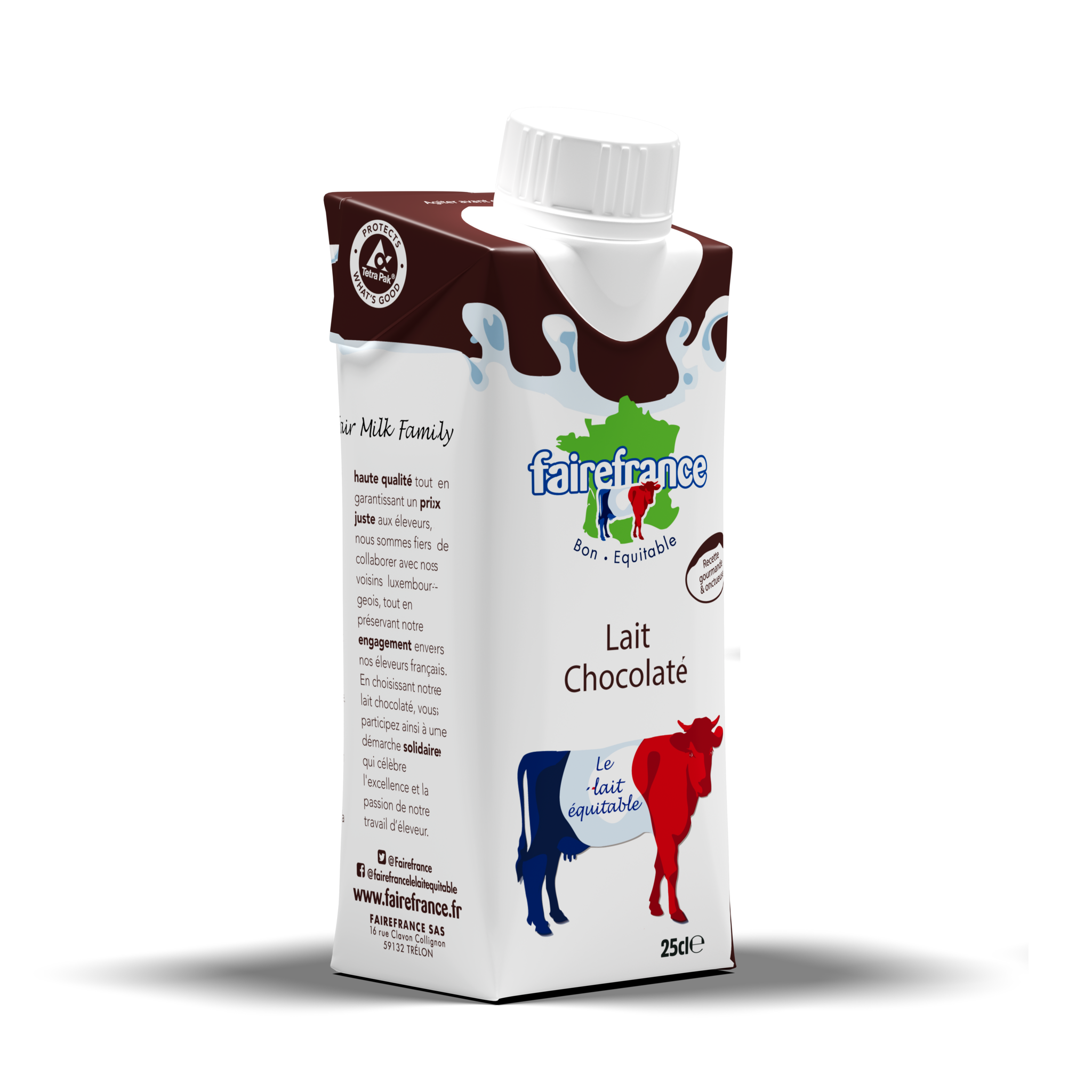 FAIRE FRANCE Lait chocolaté équitable 25cl