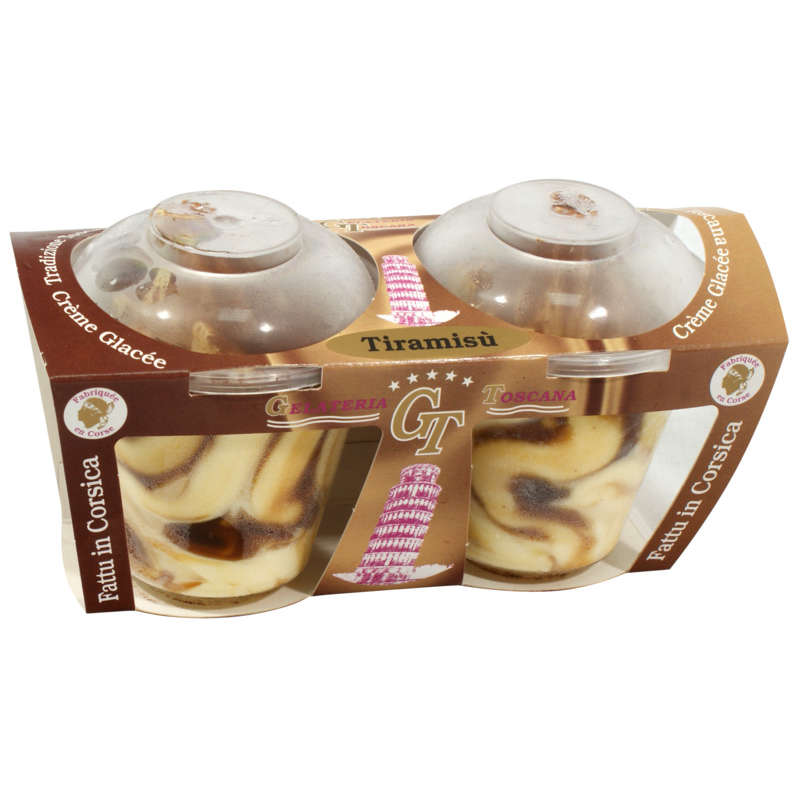 CORSICA GELATERIA Verrine crème glacée tiramisu 2x120g