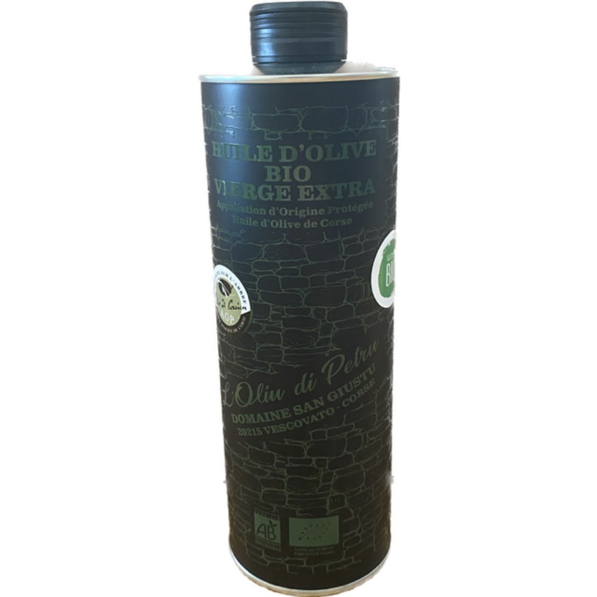 OLIU DI PETRU Huile d'olivre vierge extra de Corse AOP bidon 75cl