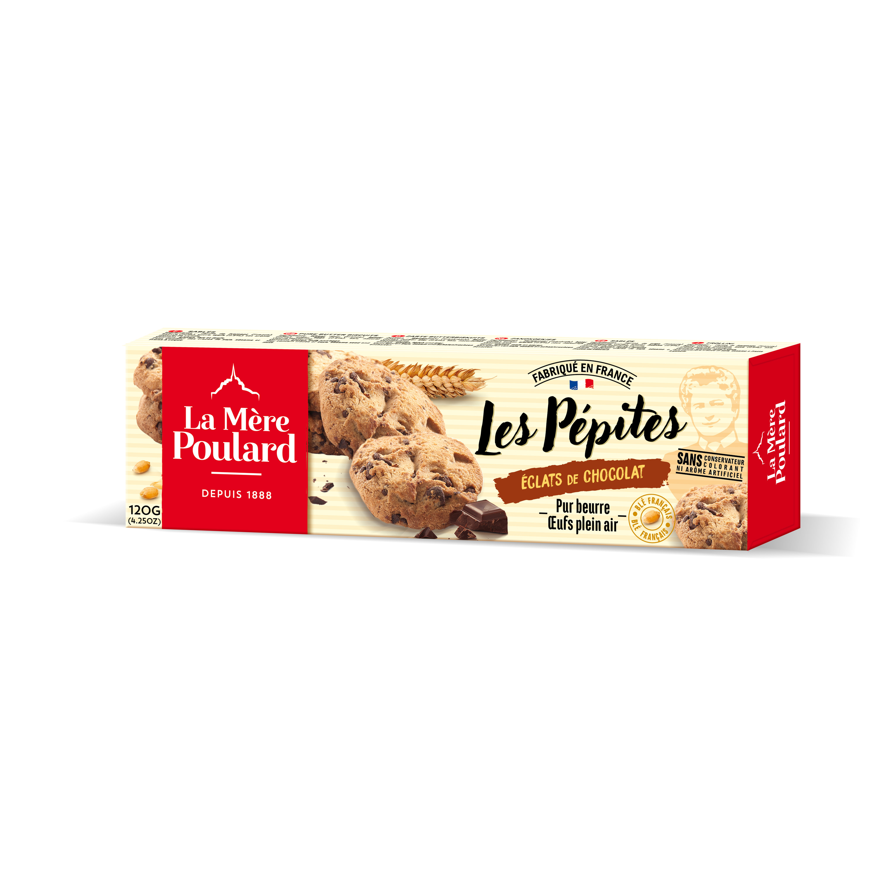 LA MERE POULARD Biscuits Les Pépites aux éclats de chocolat 120g