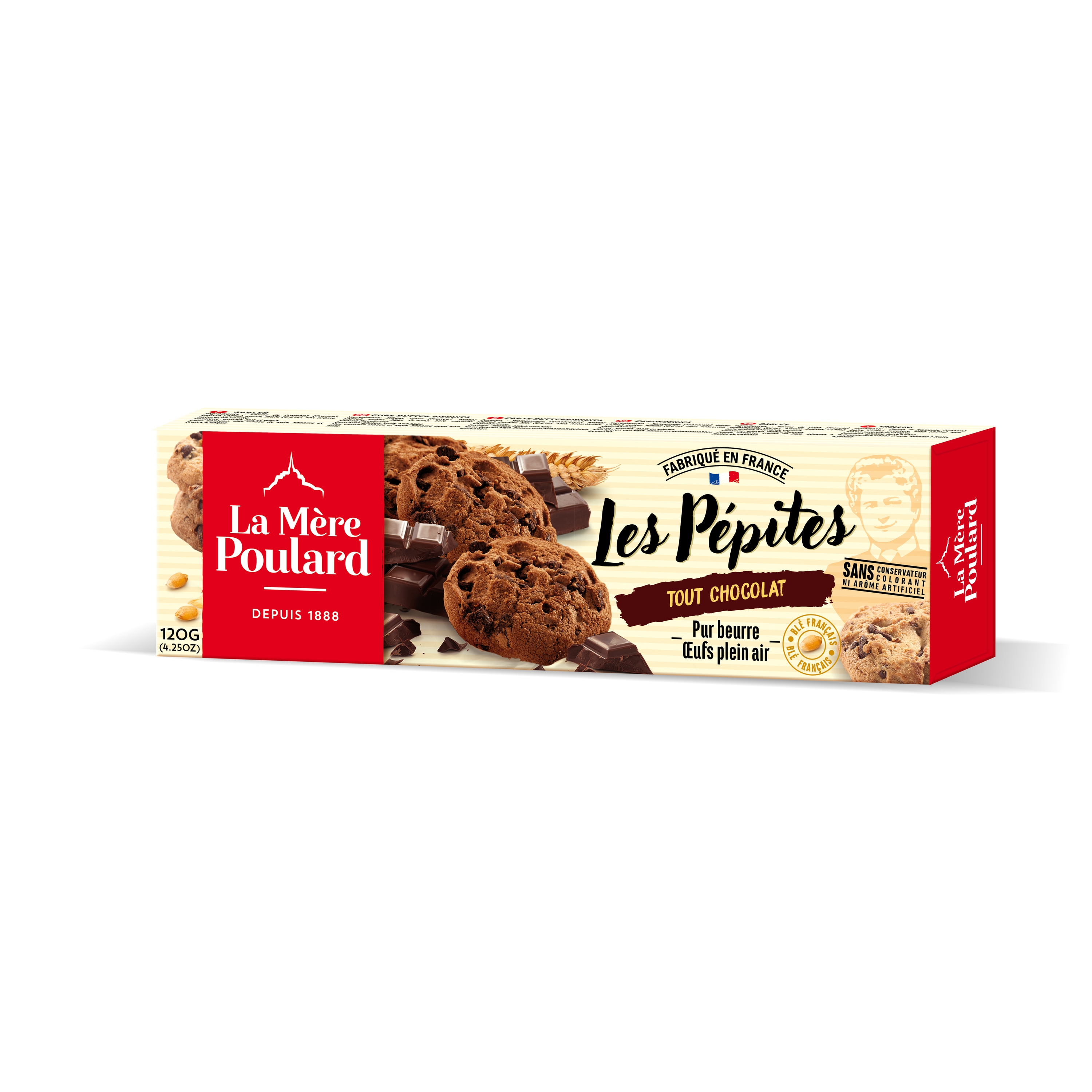 LA MERE POULARD Biscuits Les Pépites tout chocolat 120g