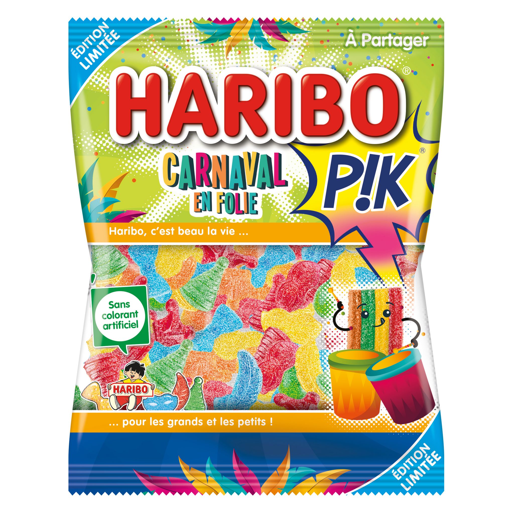 HARIBO Bonbons gélifiés Carnaval en folie PIK 220g