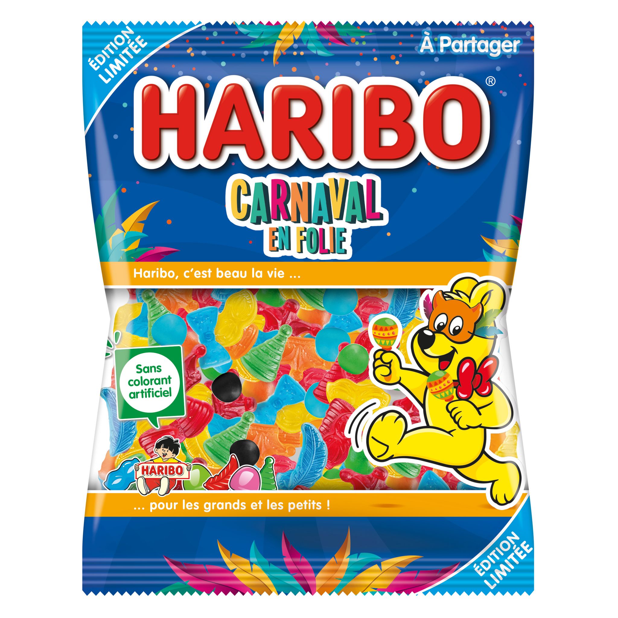 HARIBO Assortiment de bonbons gélifiés Carnaval en folie 250g