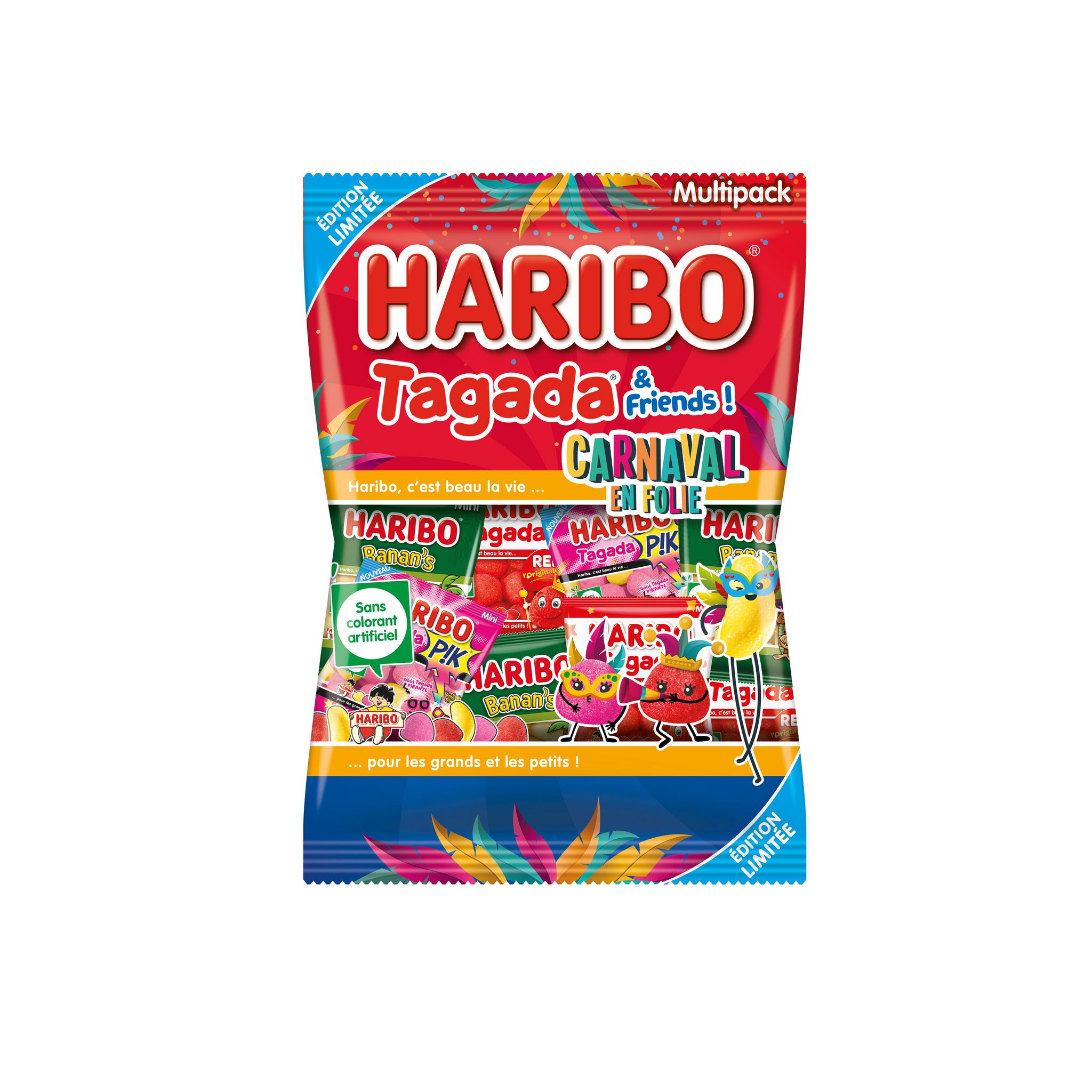 HARIBO Bonbons Tagada Carnaval en folie multi pack 660g