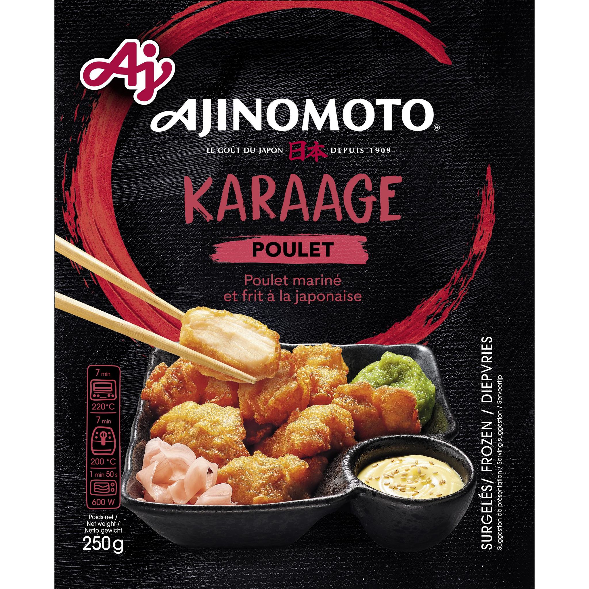AJINOMOTO Karaage poulet mariné et frit a la japonaise 10 pièces 250g