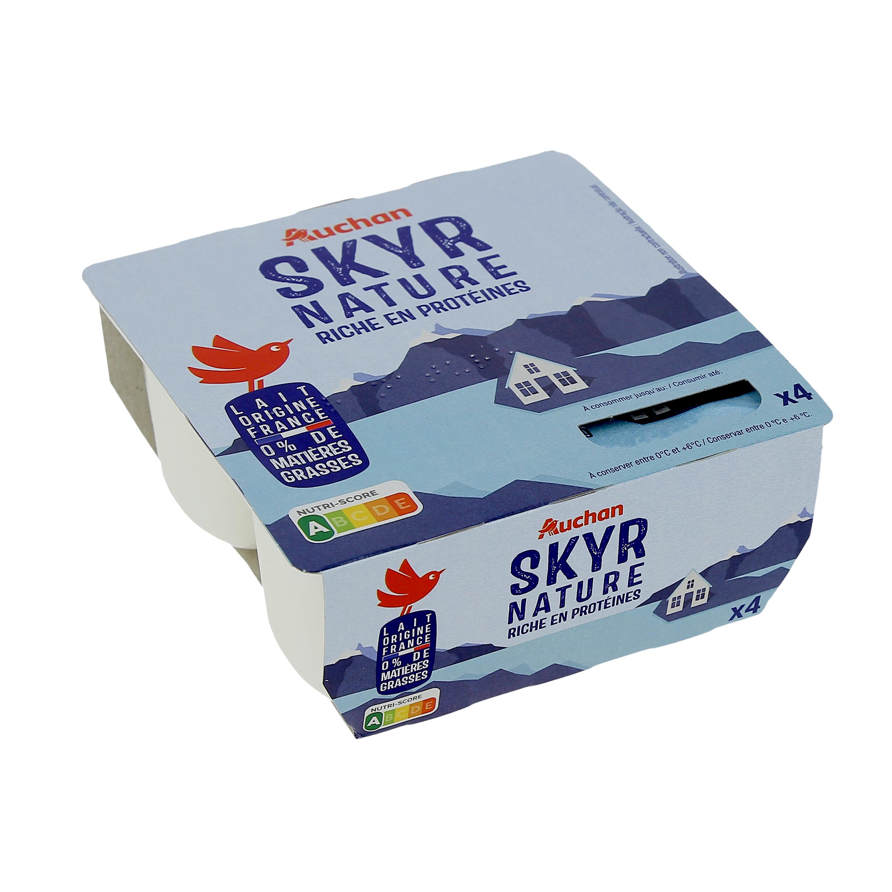 Voir la diapositive 4 : AUCHAN Skyr nature 0% MG 4x100g