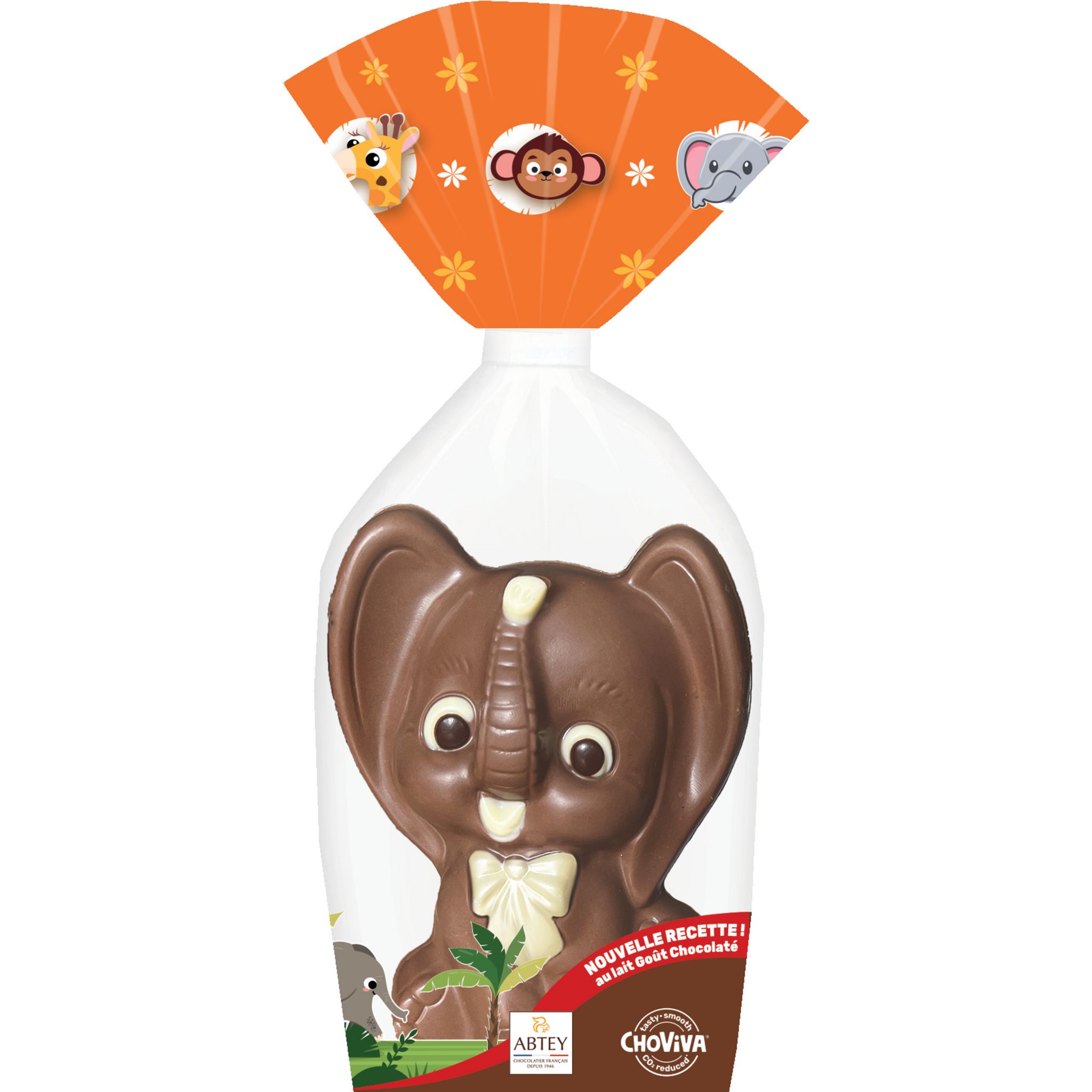 ABTEY Betty l'éléphant choviva au chocolat au lait 120g