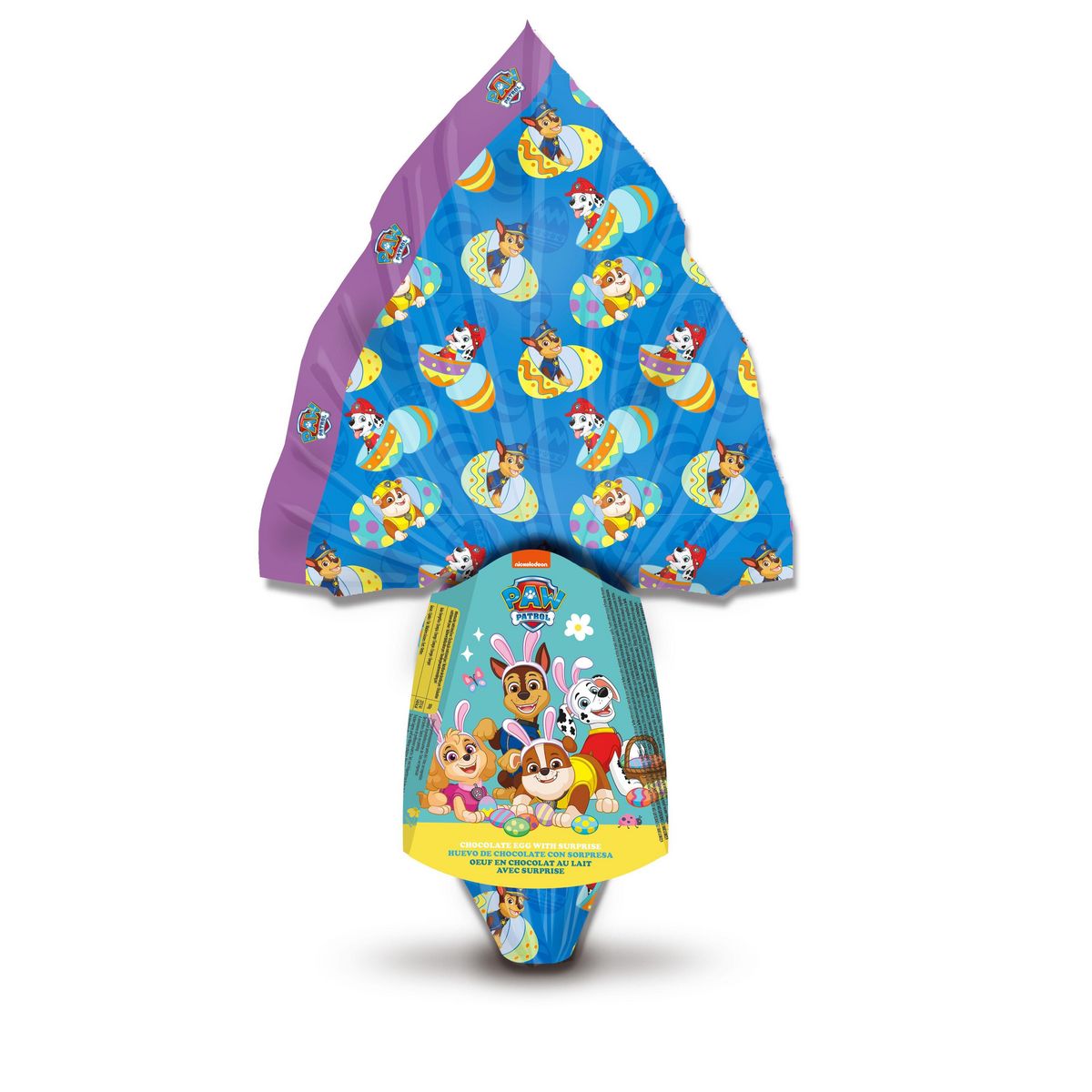 Paw patrol oeuf flamme en chocolat et surprise 120g
