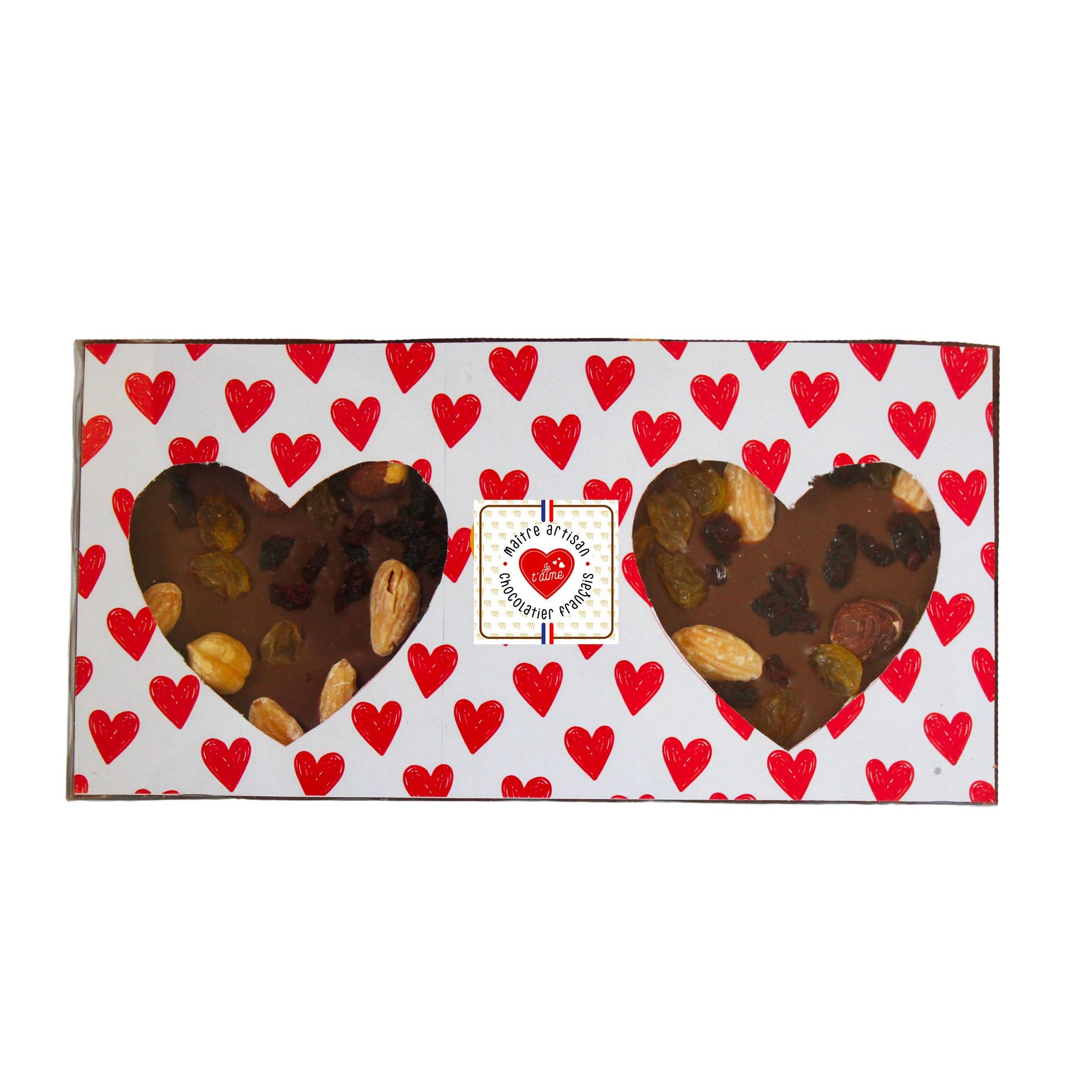 Mendiants lait plaque coeur 110 g