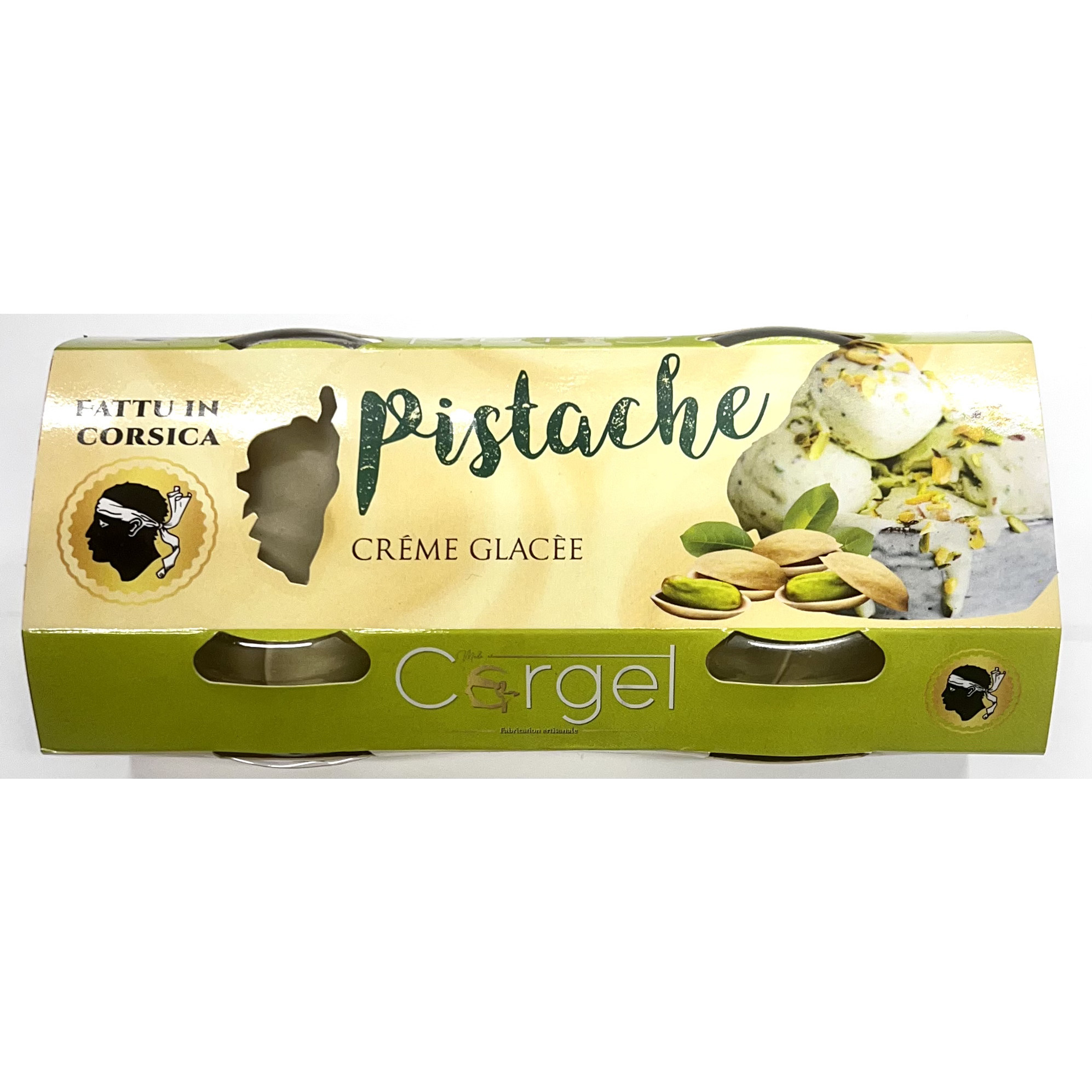 CORSICA GELATERIA Crème glacée à la pistache 2x225ml