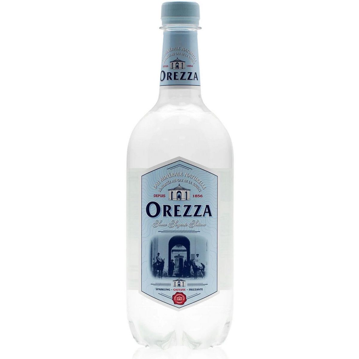 OREZZA Eau minérale naturelle gazeuse bouteille 1l pas cher - Auchan.fr