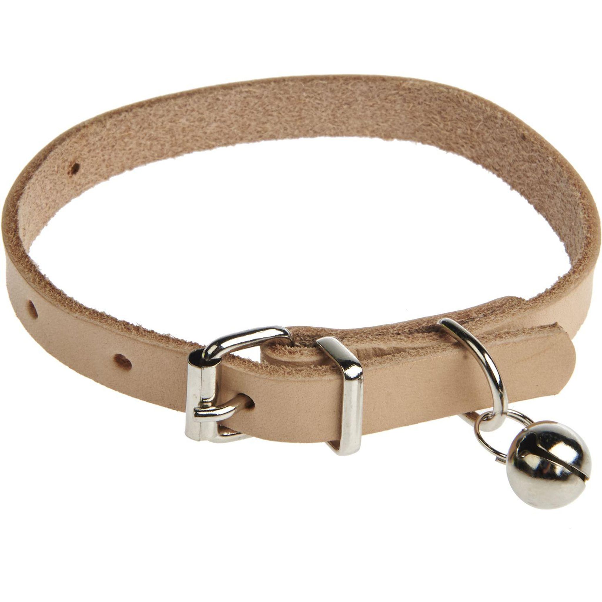 Collier ajustable en cuir pour chat 1 pièce