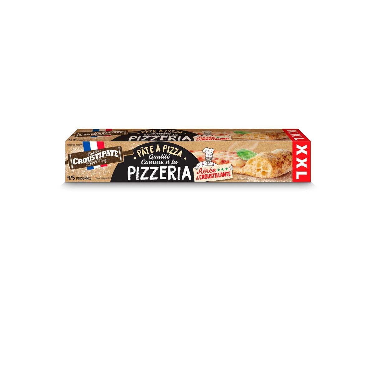 CROUSTIPATE Pâte à pizza XXL 5/6 parts 500g
