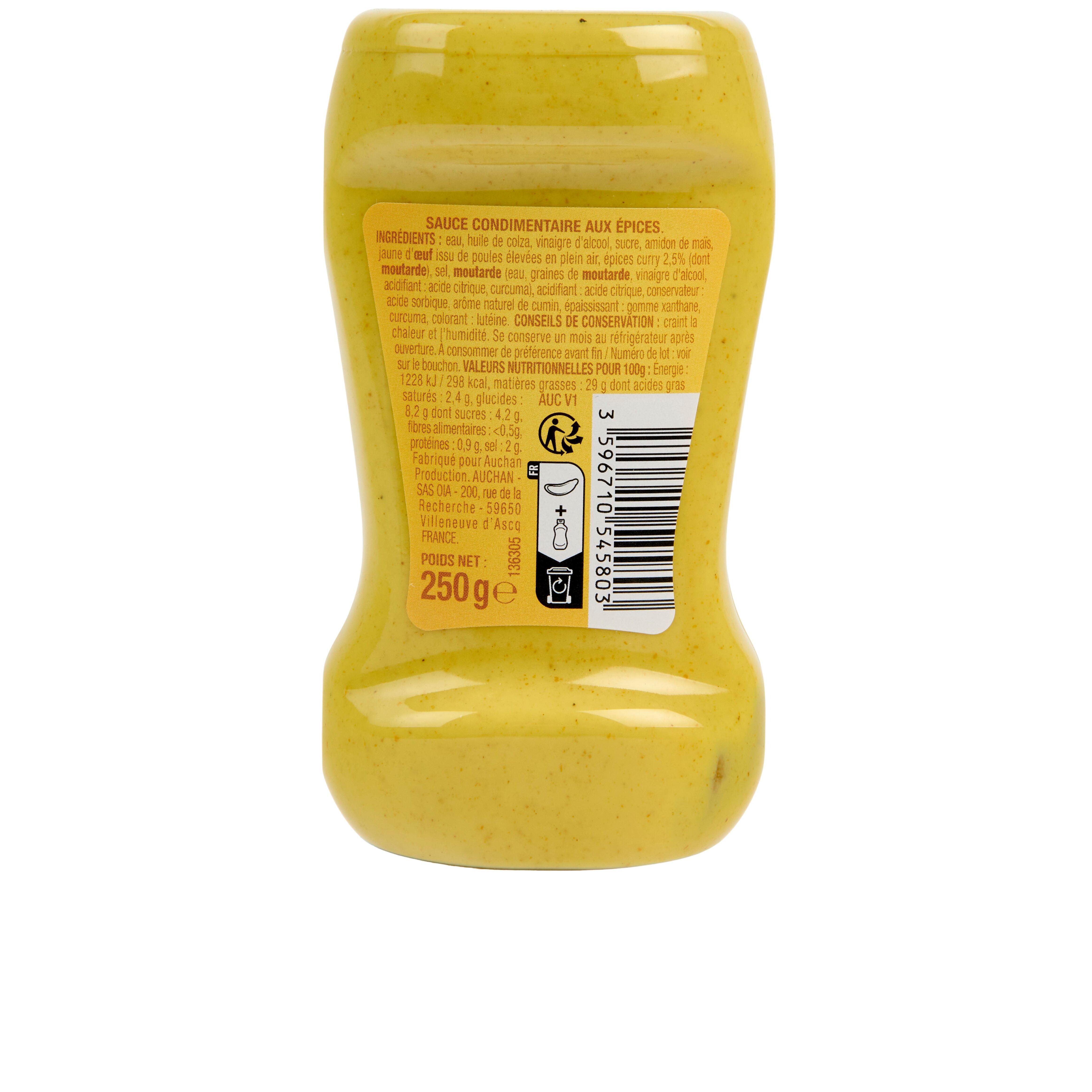Voir la diapositive 2 : AUCHAN Sauce curry 250g
