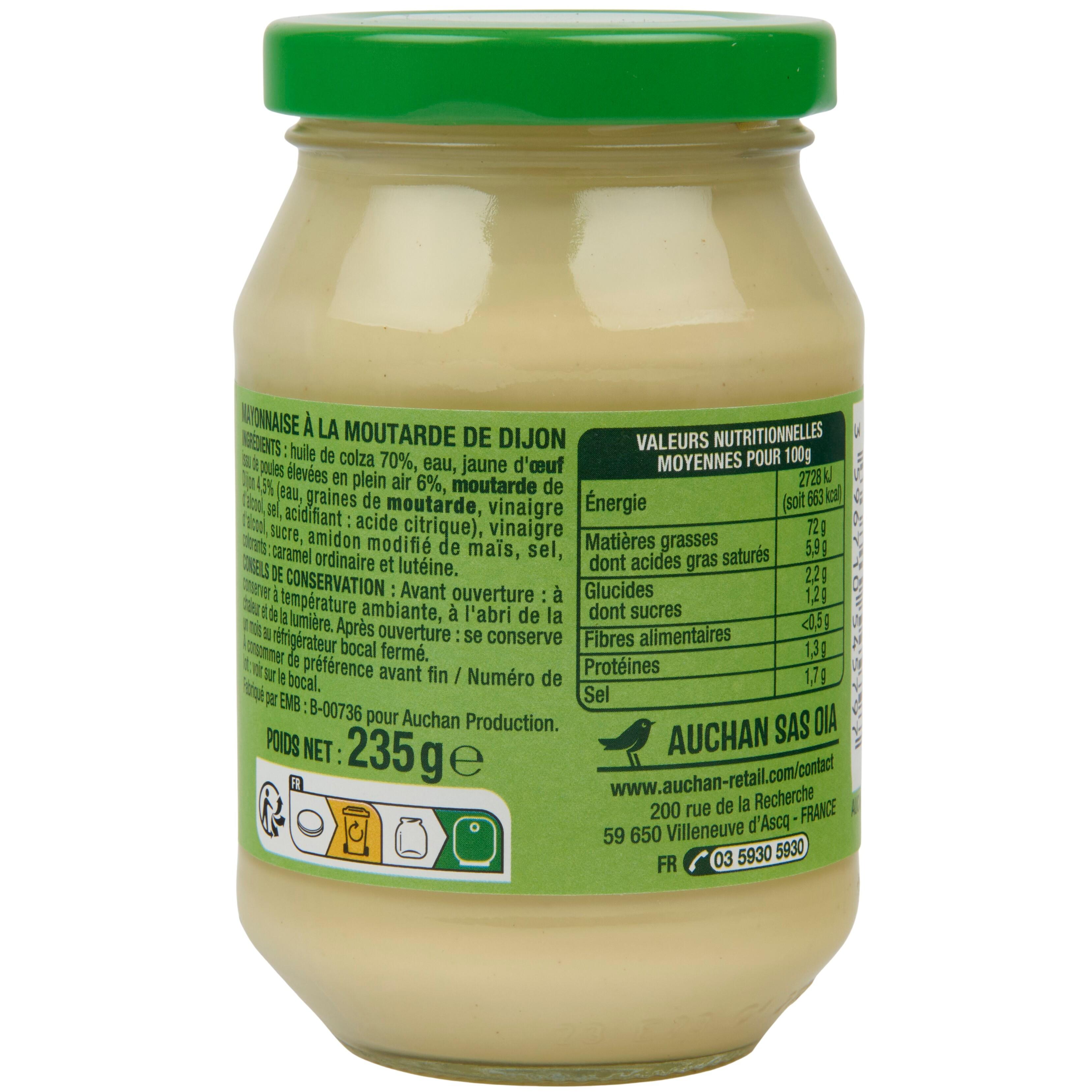 Voir la diapositive 4 : AUCHAN Mayonnaise bocal 235g