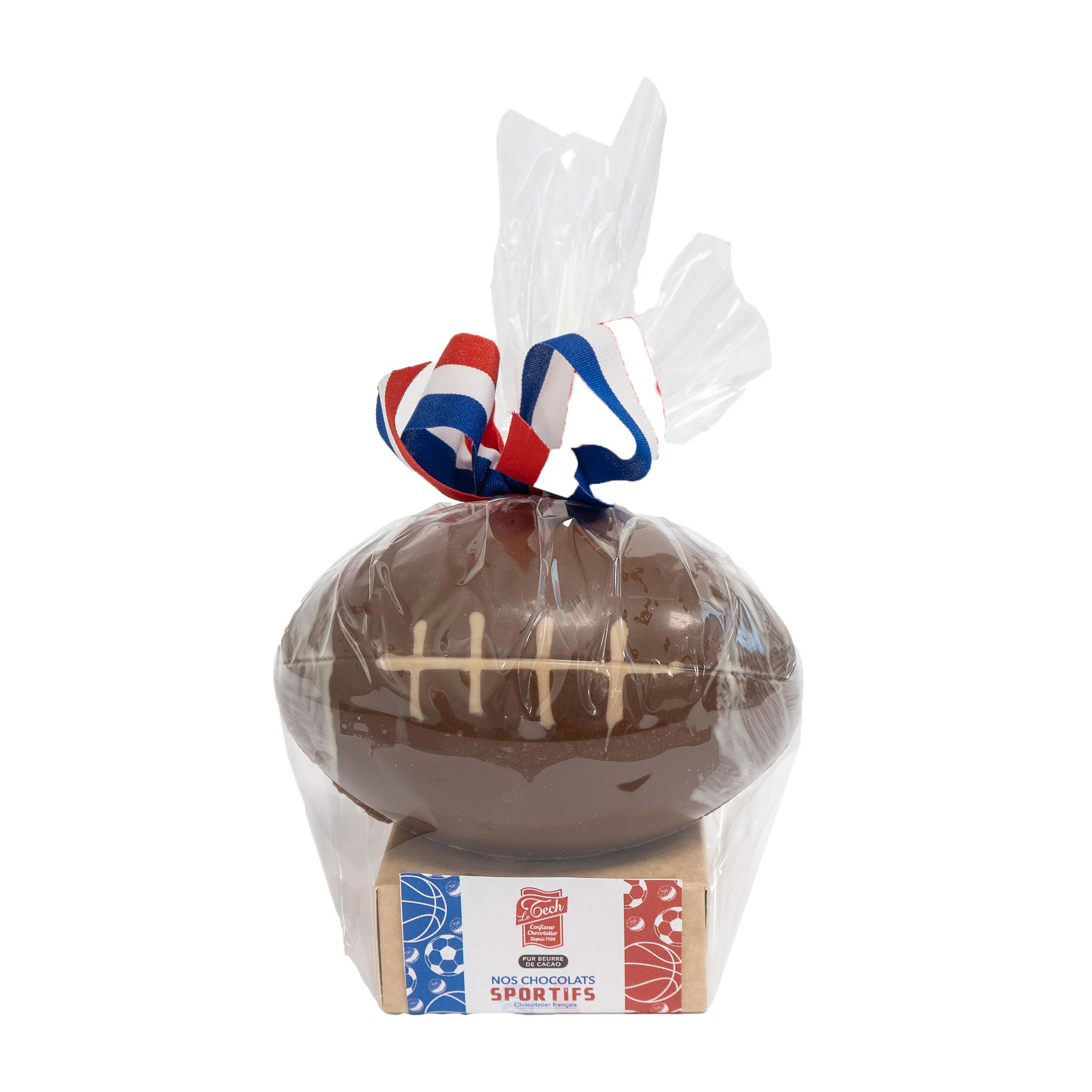 LE TECH Chocolat au lait moulage ballon de rugby 125g