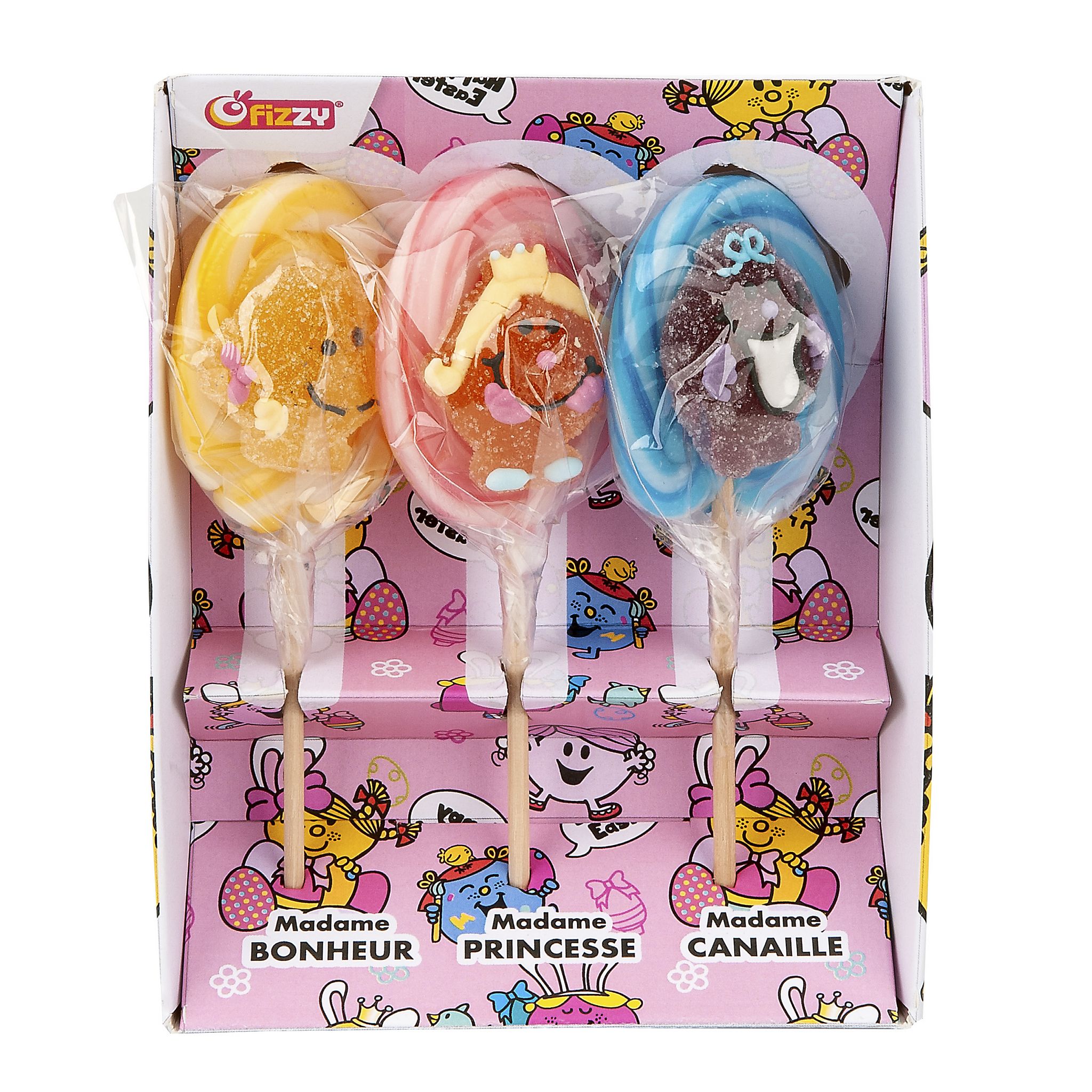 FIZZY Sucettes Mr et Mme 3 sucettes 81g