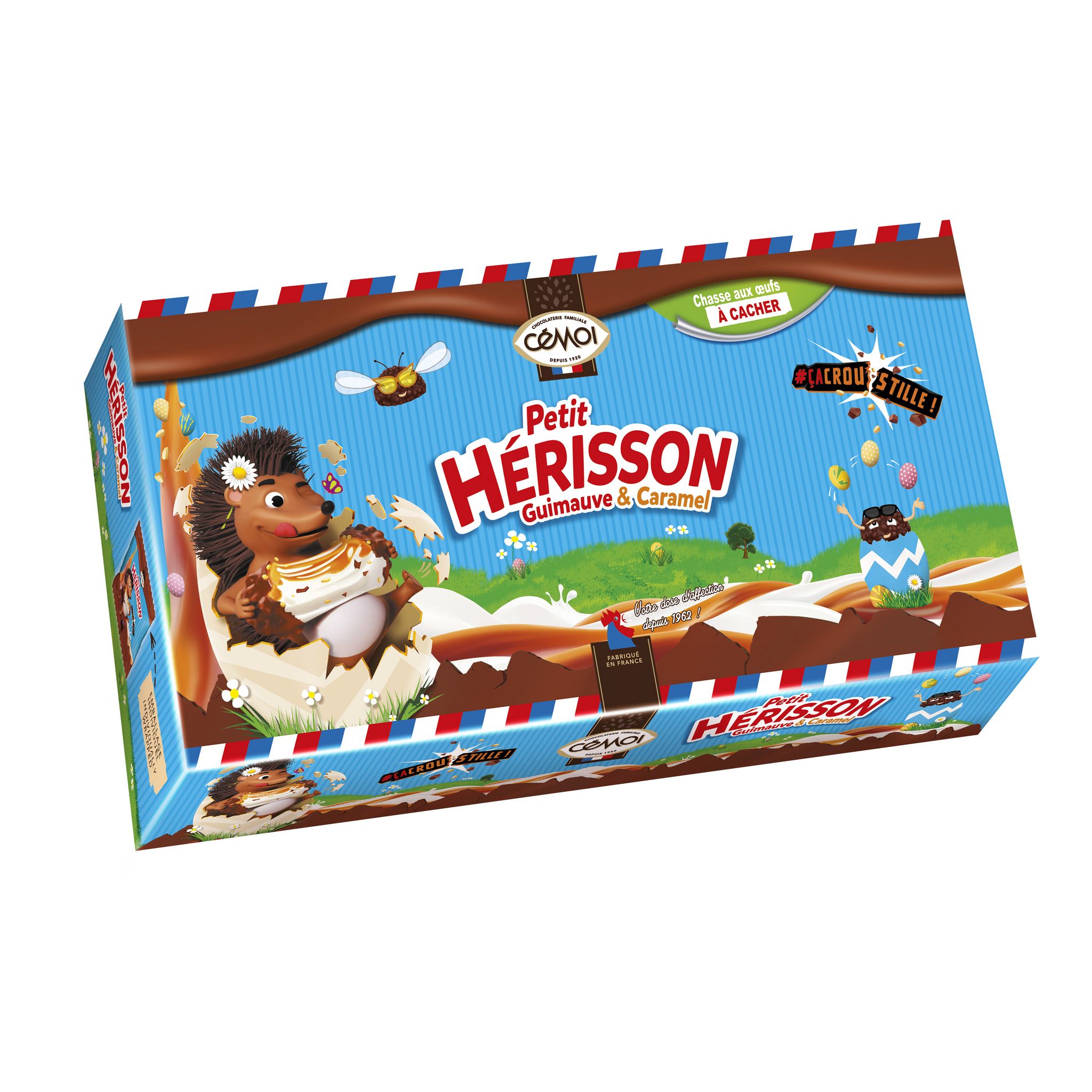 CEMOI Panier petits hérissions chocolat au lait guimauve et caramel 135g