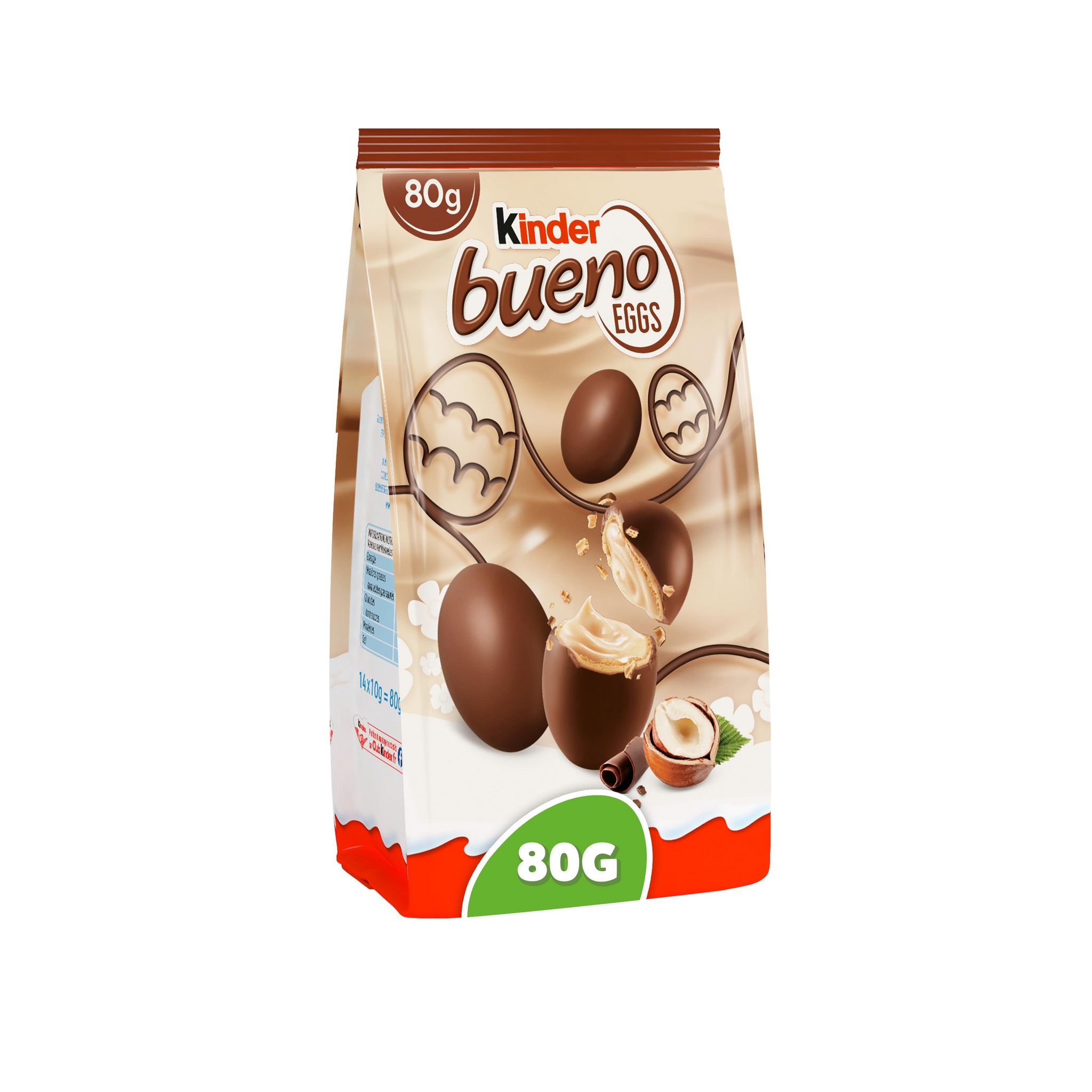 KINDER Bueno eggs fines gaufrettes enrobées de chocolat supérieur au lait 80g