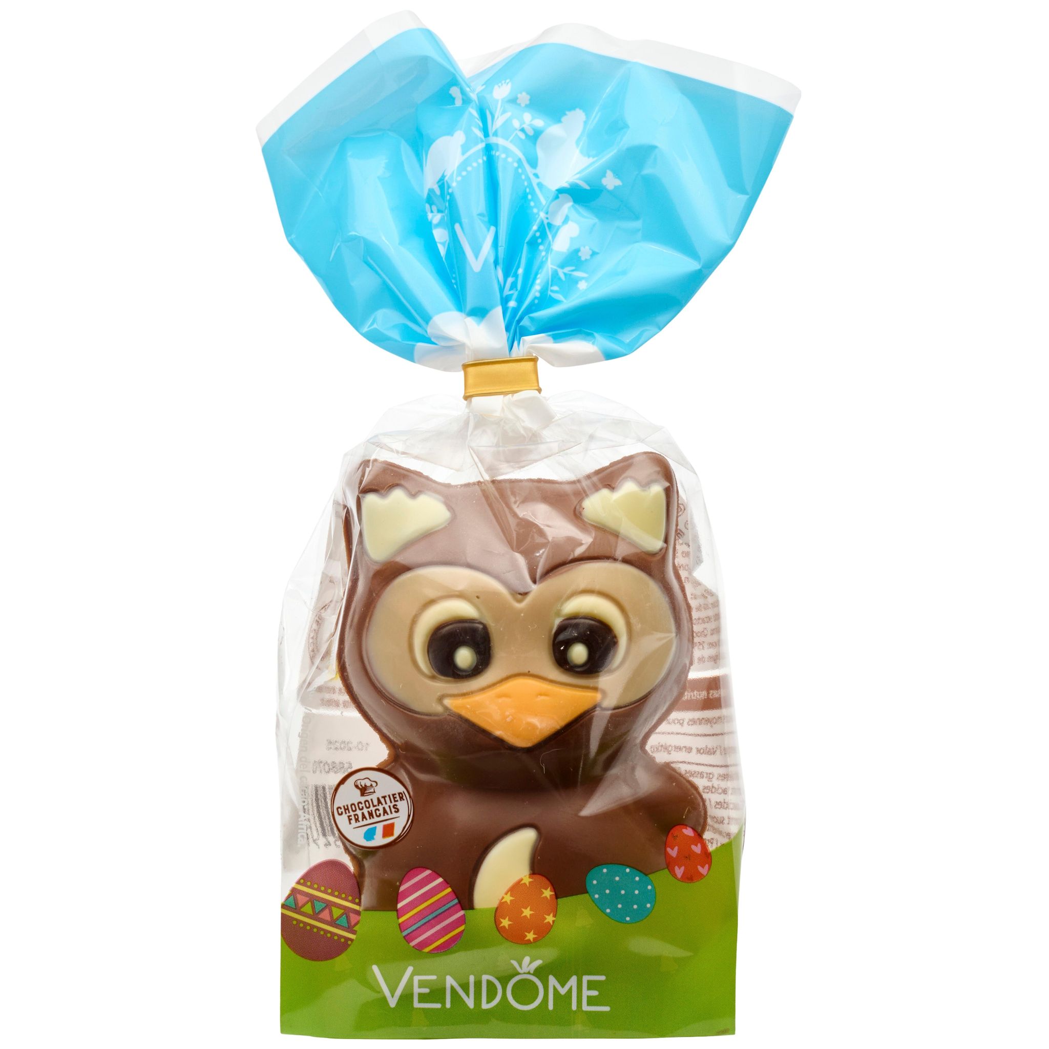 VENDOME Chouette en chocolat au lait décorée 100g
