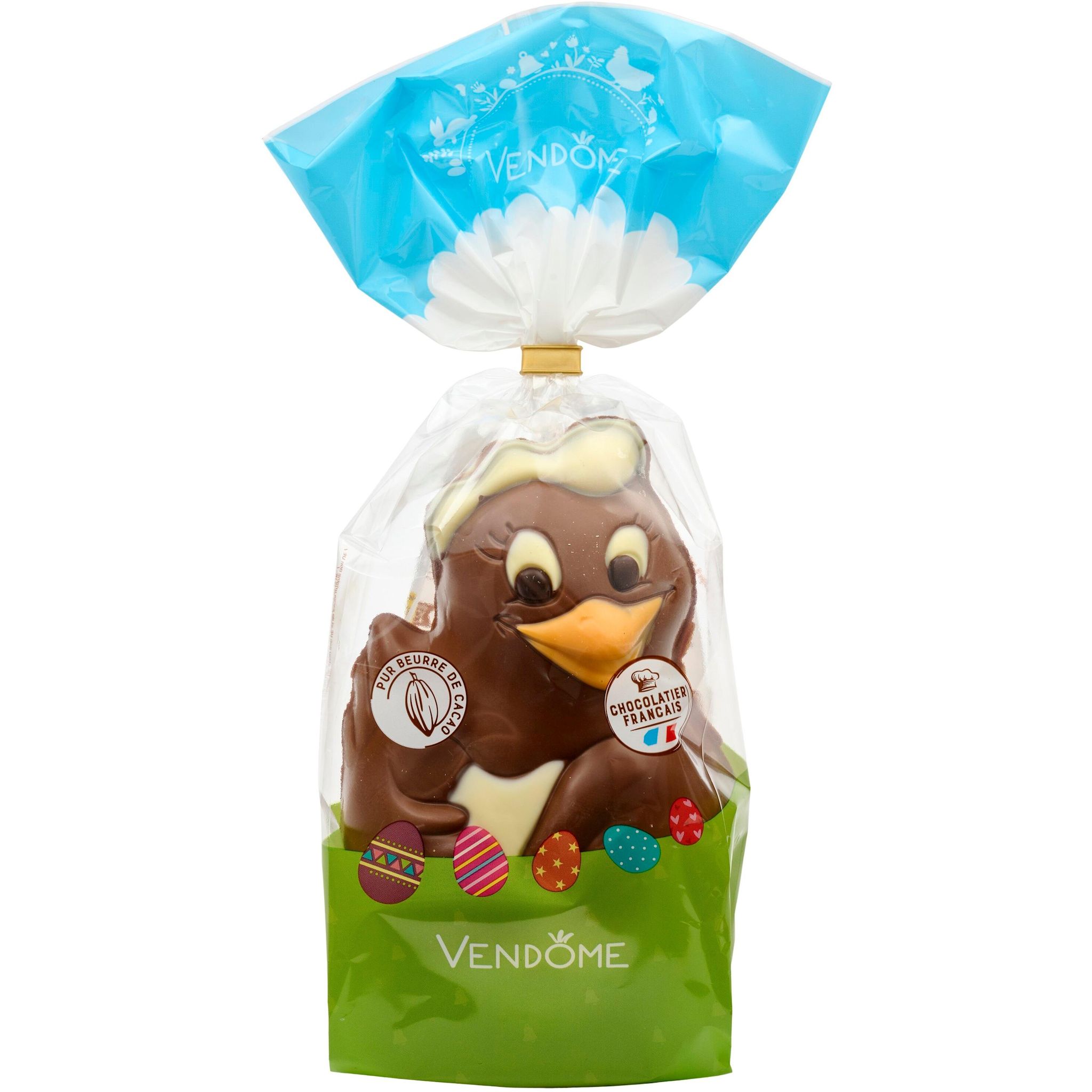 VENDOME Poule en chocolat au lait décorée 175g